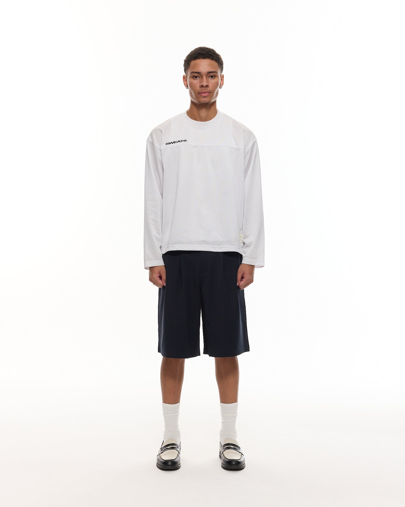 PLEATED SHORT - NAVY