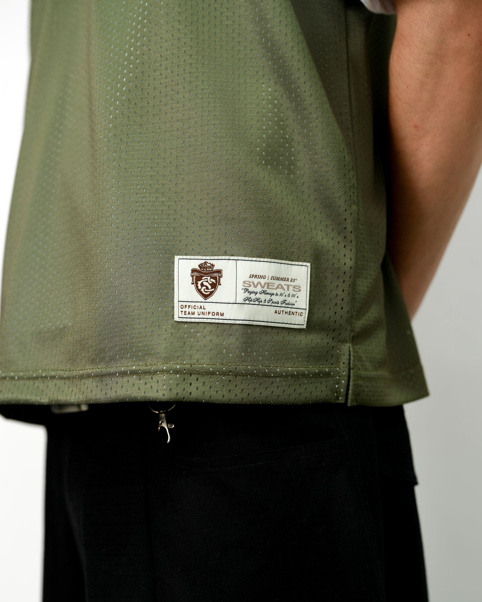 MESH SINGLET - SAGE - SWEATS EU