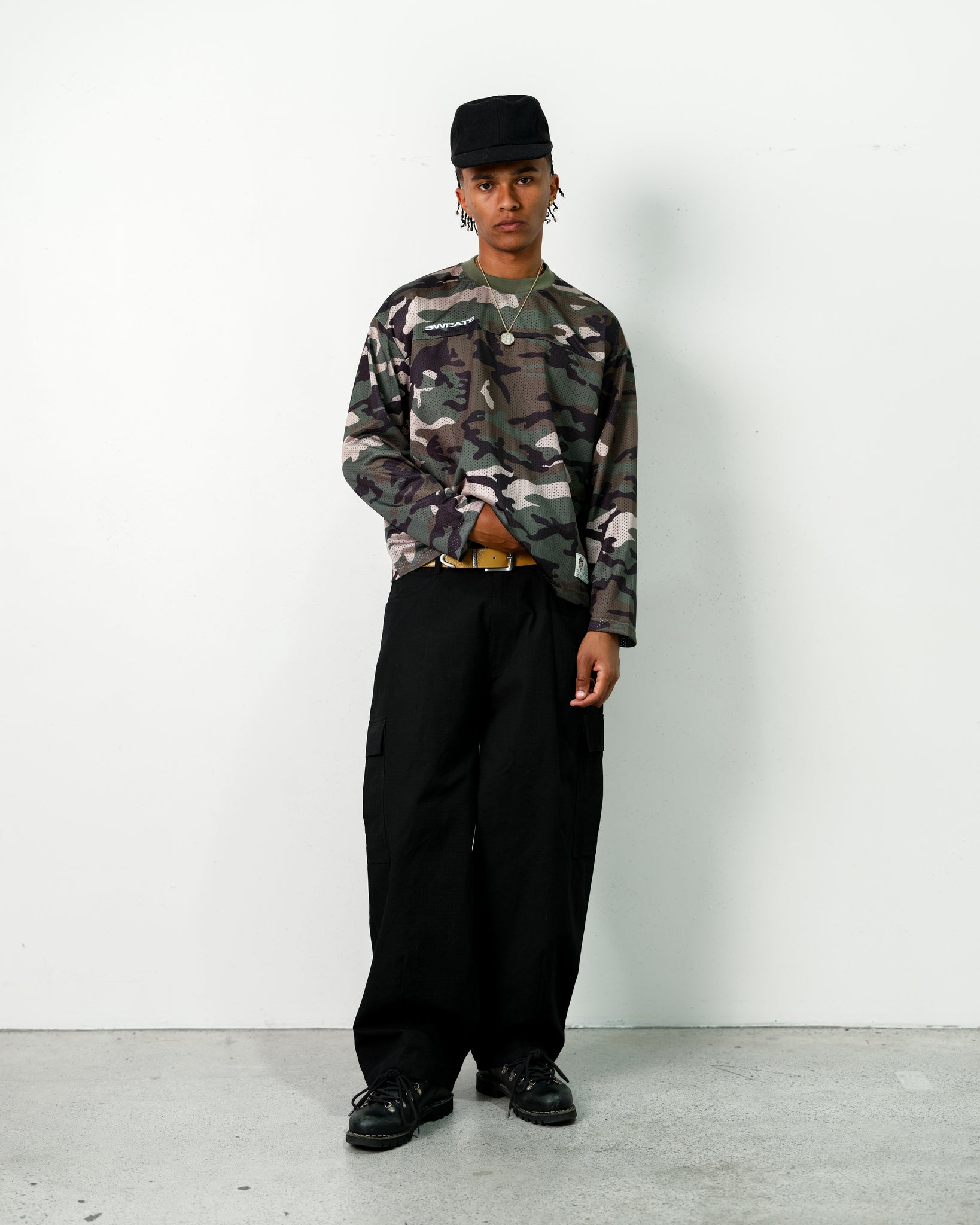 MESH LS T-SHIRT - CAMO - SWEATS EU