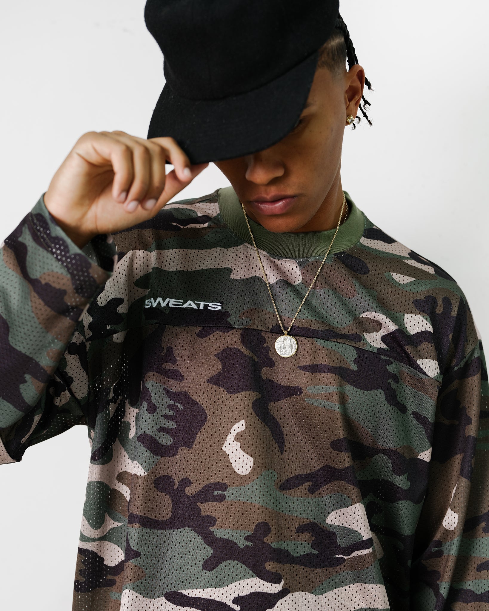 MESH LS T-SHIRT - CAMO - SWEATS EU