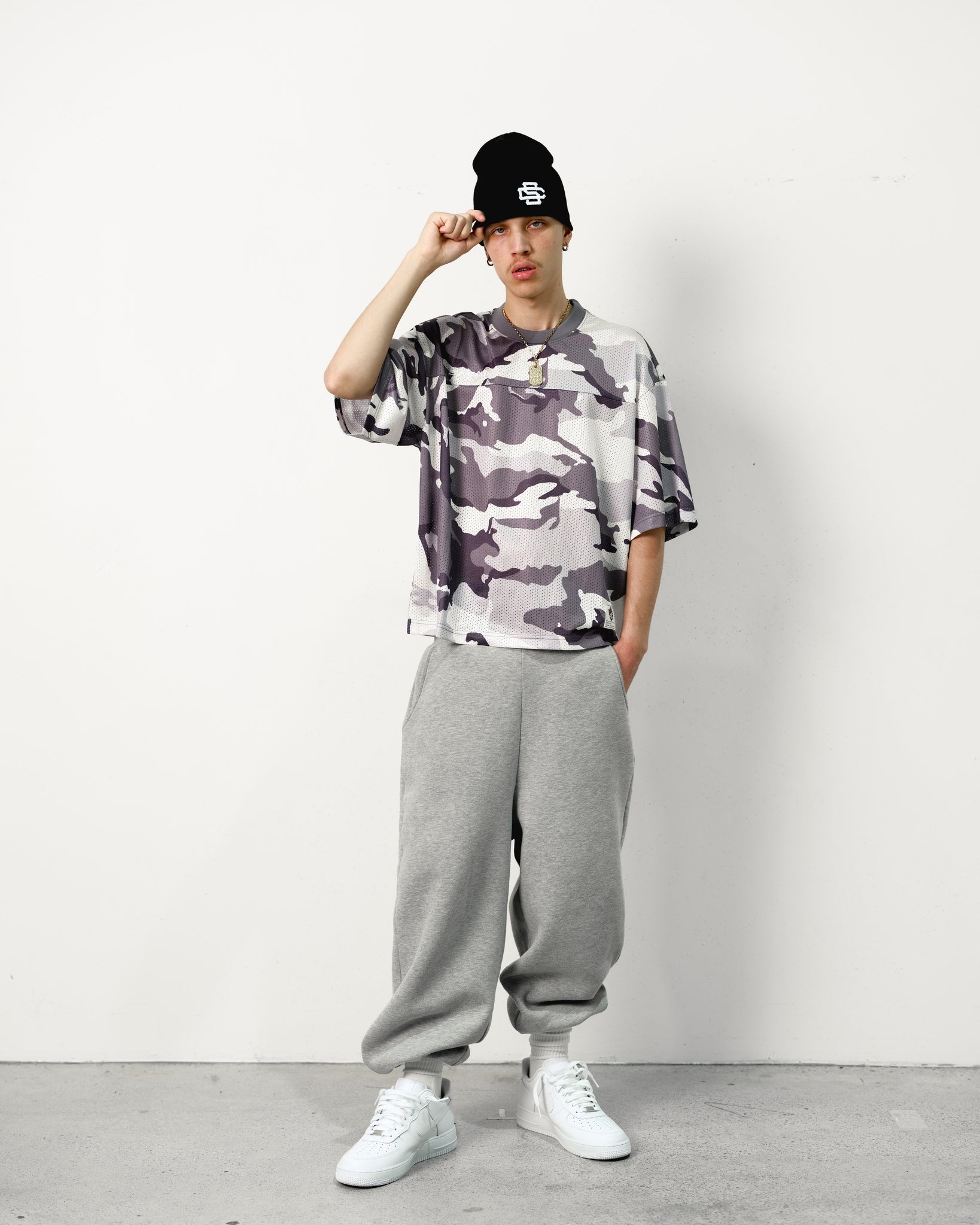 MESH SS T-SHIRT - SNOW CAMO - SWEATS EU