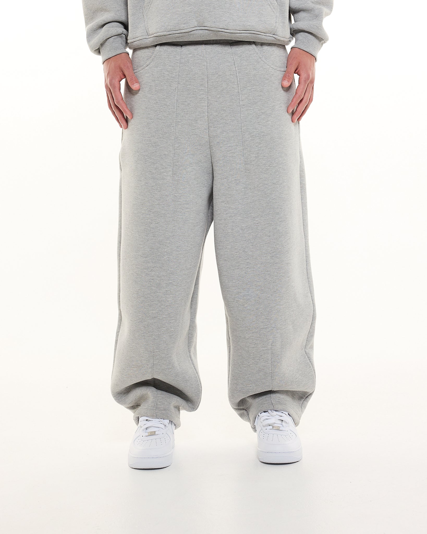 COZY STRAIGHT LEG SWEATS - GREY - SWEATS EU