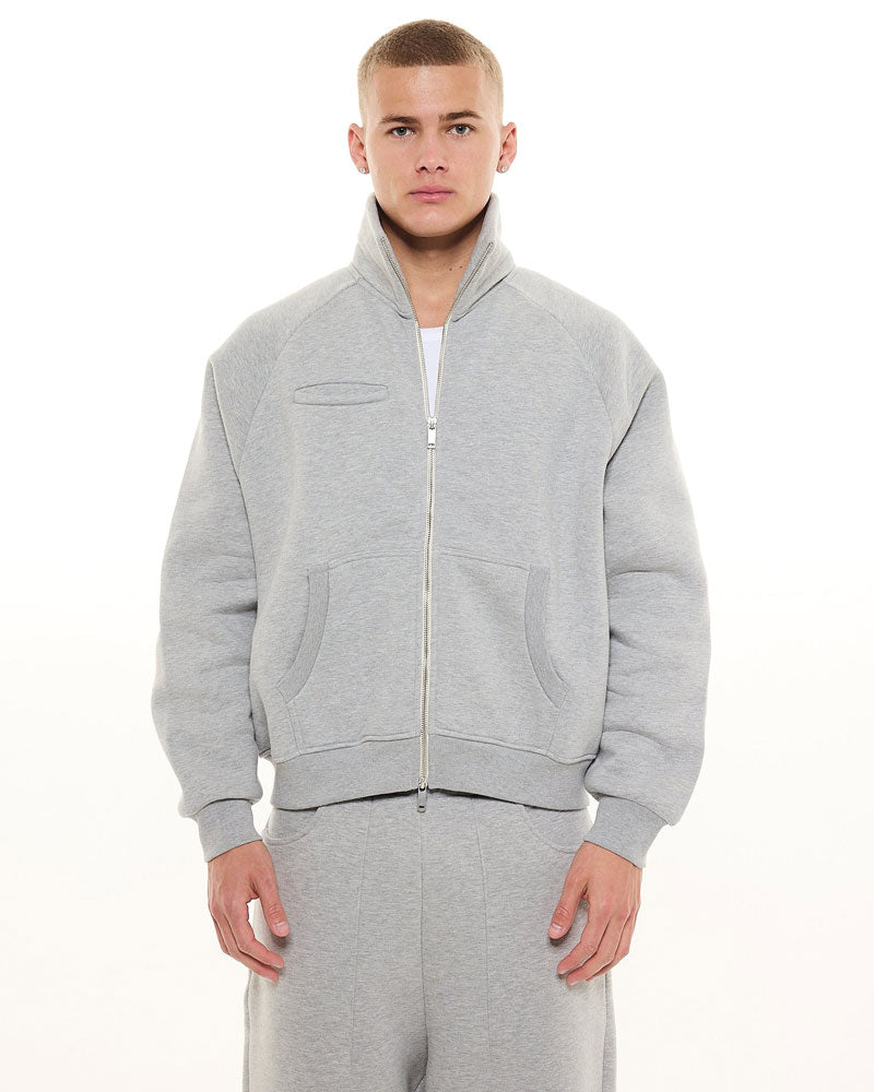 COZY TRACK JACKET - GREY - SWEATS EU