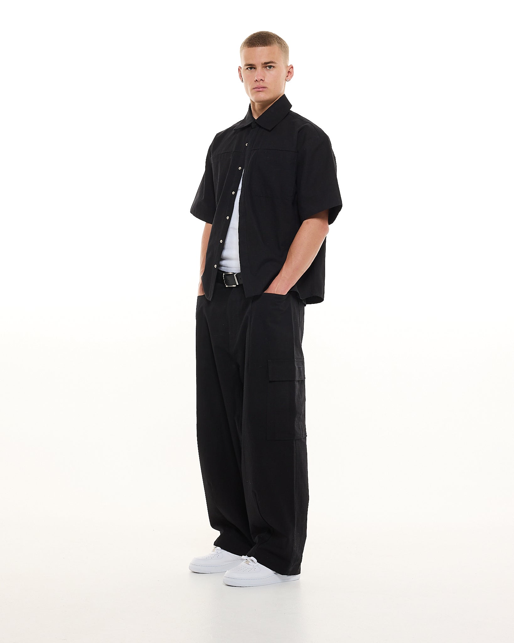 CARGO PANT - BLACK - SWEATS EU