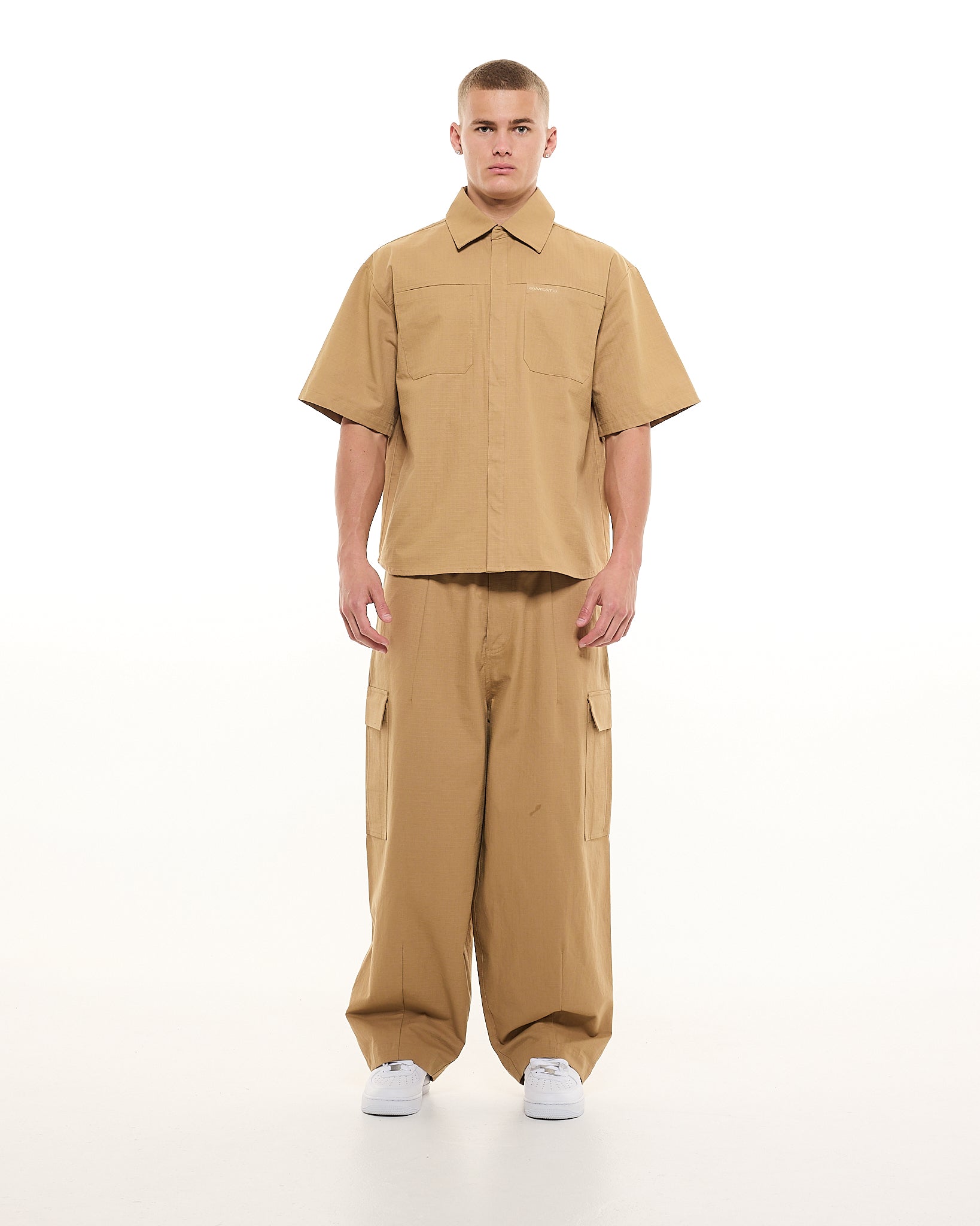 CARGO SS SHIRT - TAN - SWEATS EU