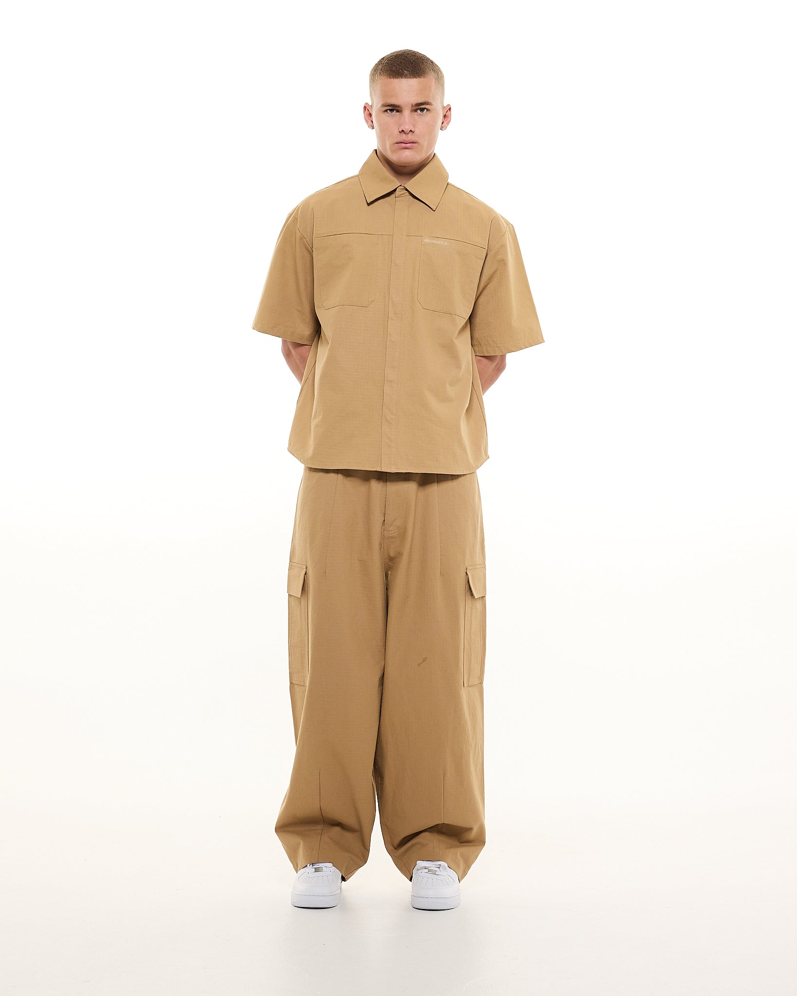 CARGO SS SHIRT - TAN - SWEATS EU