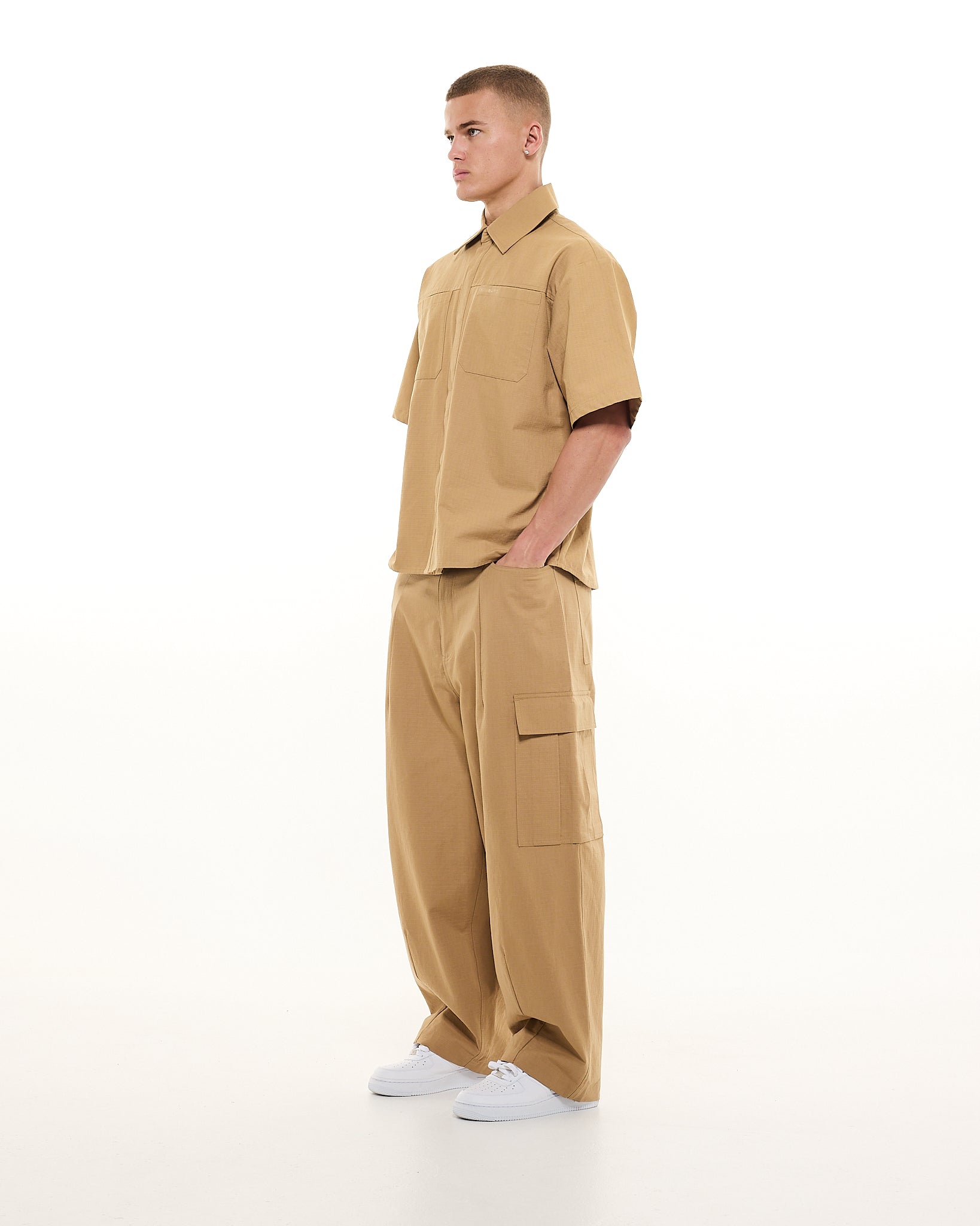 CARGO SS SHIRT - TAN - SWEATS EU