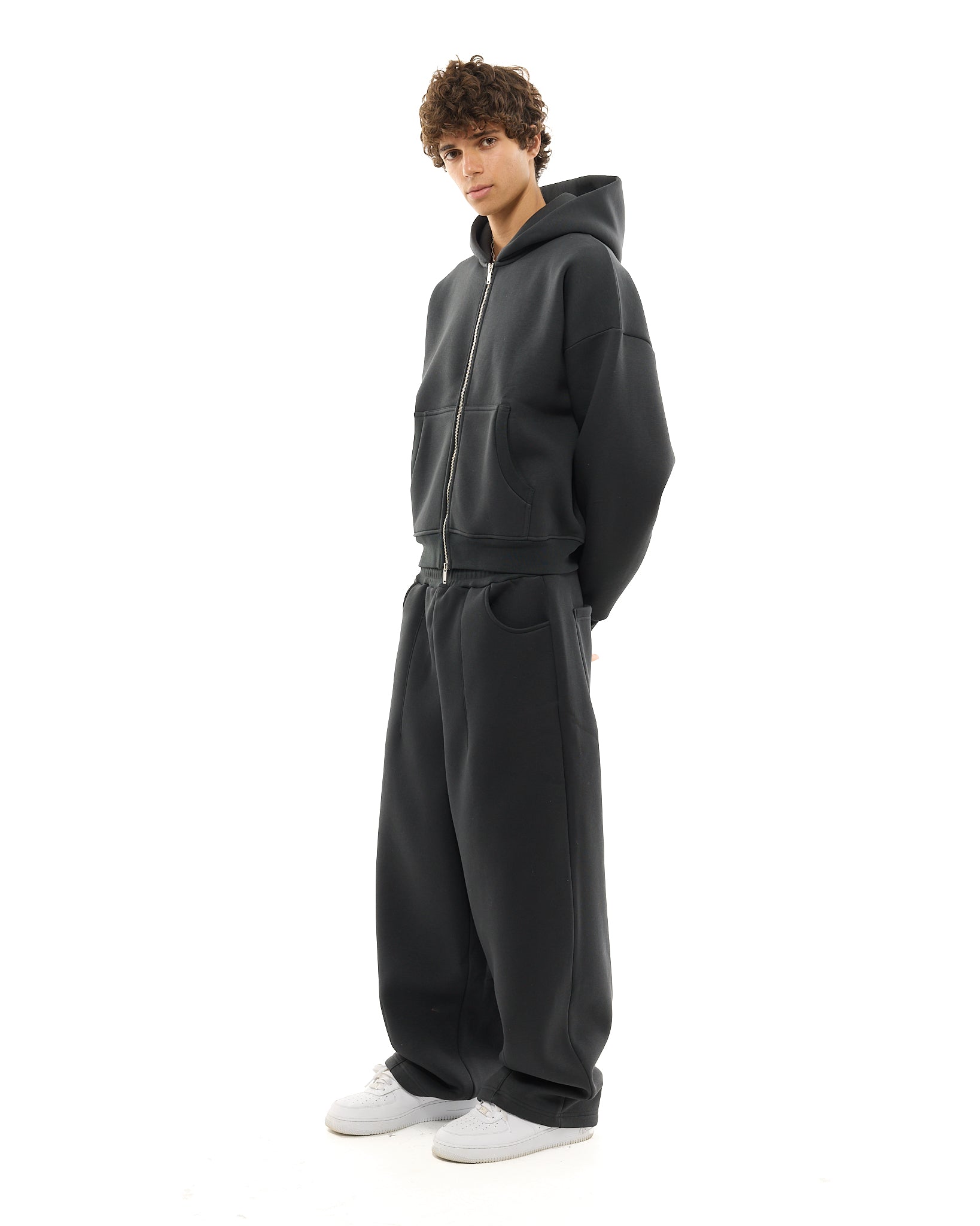 COZY ZIP UP - GRANITE - SWEATS EU