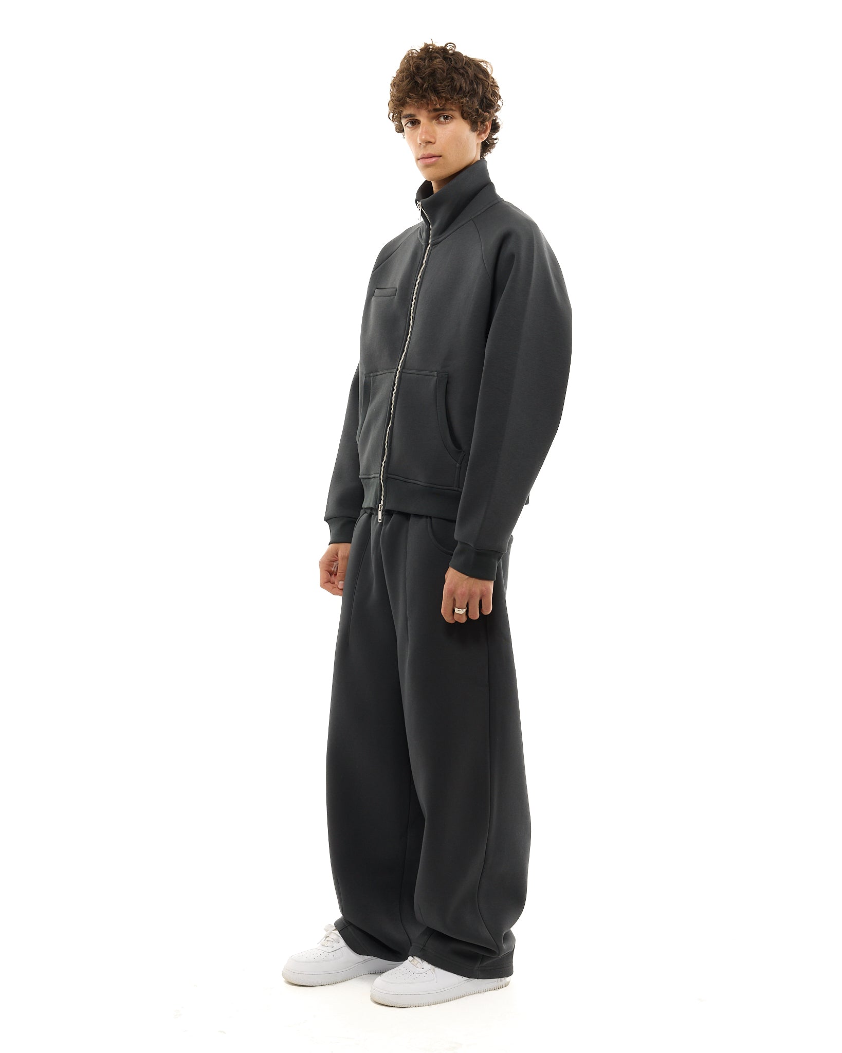 COZY TRACK JACKET - GRANITE - SWEATS EU