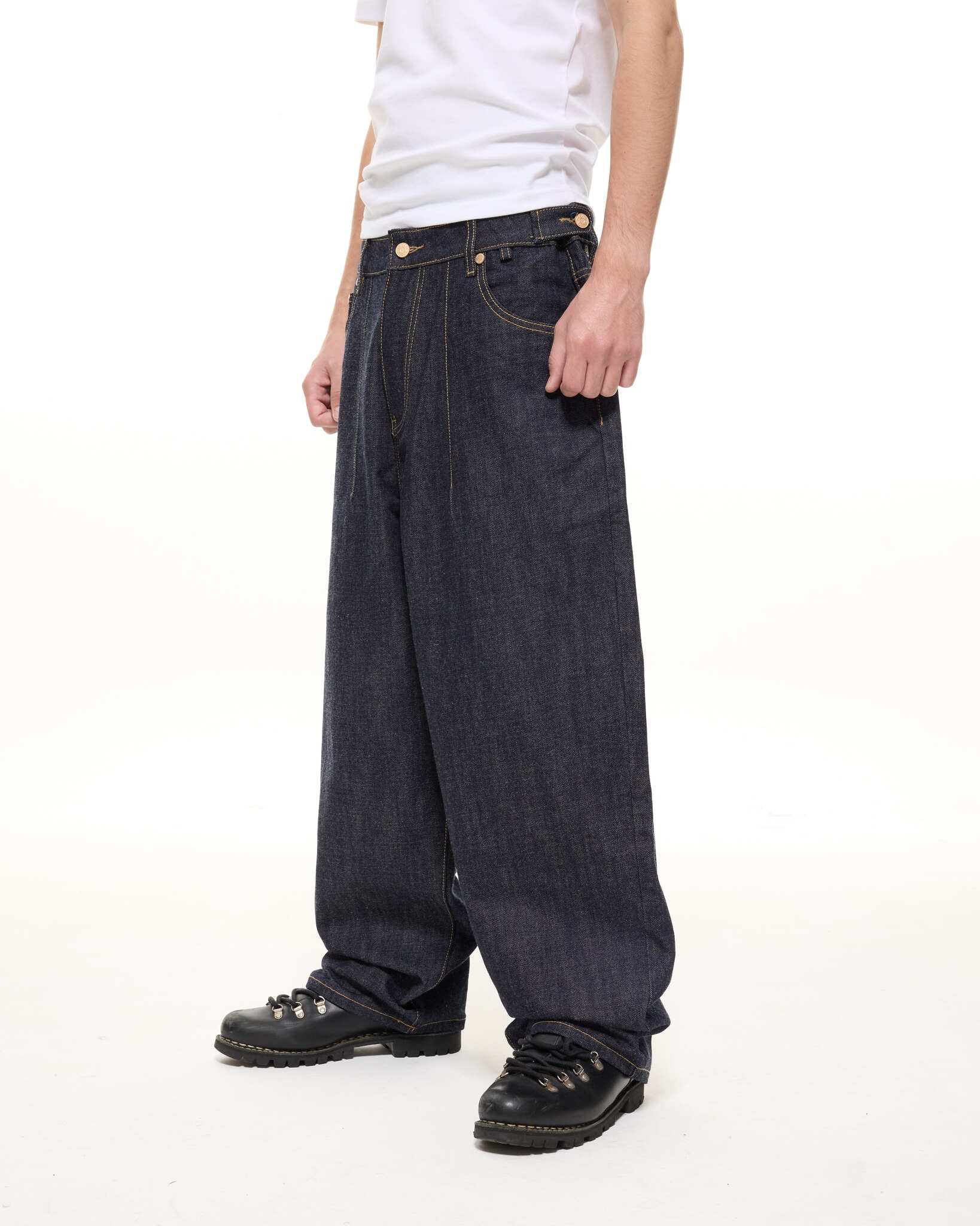 DENIM BAGGY JEANS - INDIGO