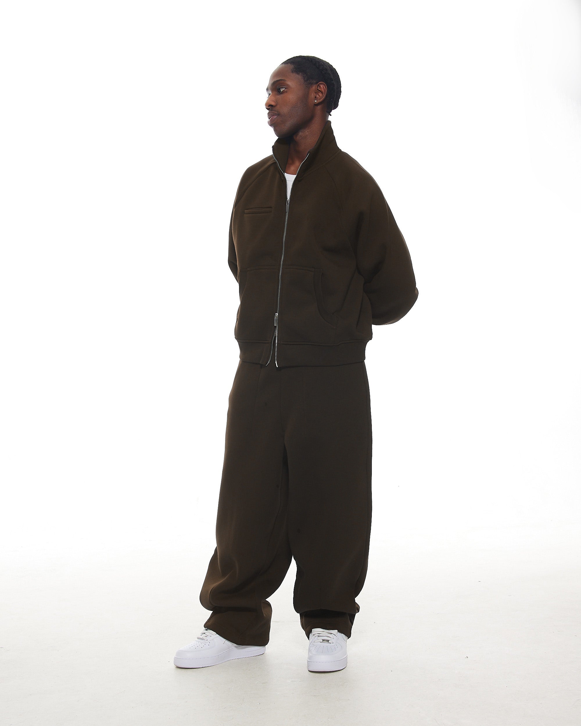 COZY TRACK JACKET - COFFEE - SWEATS EU