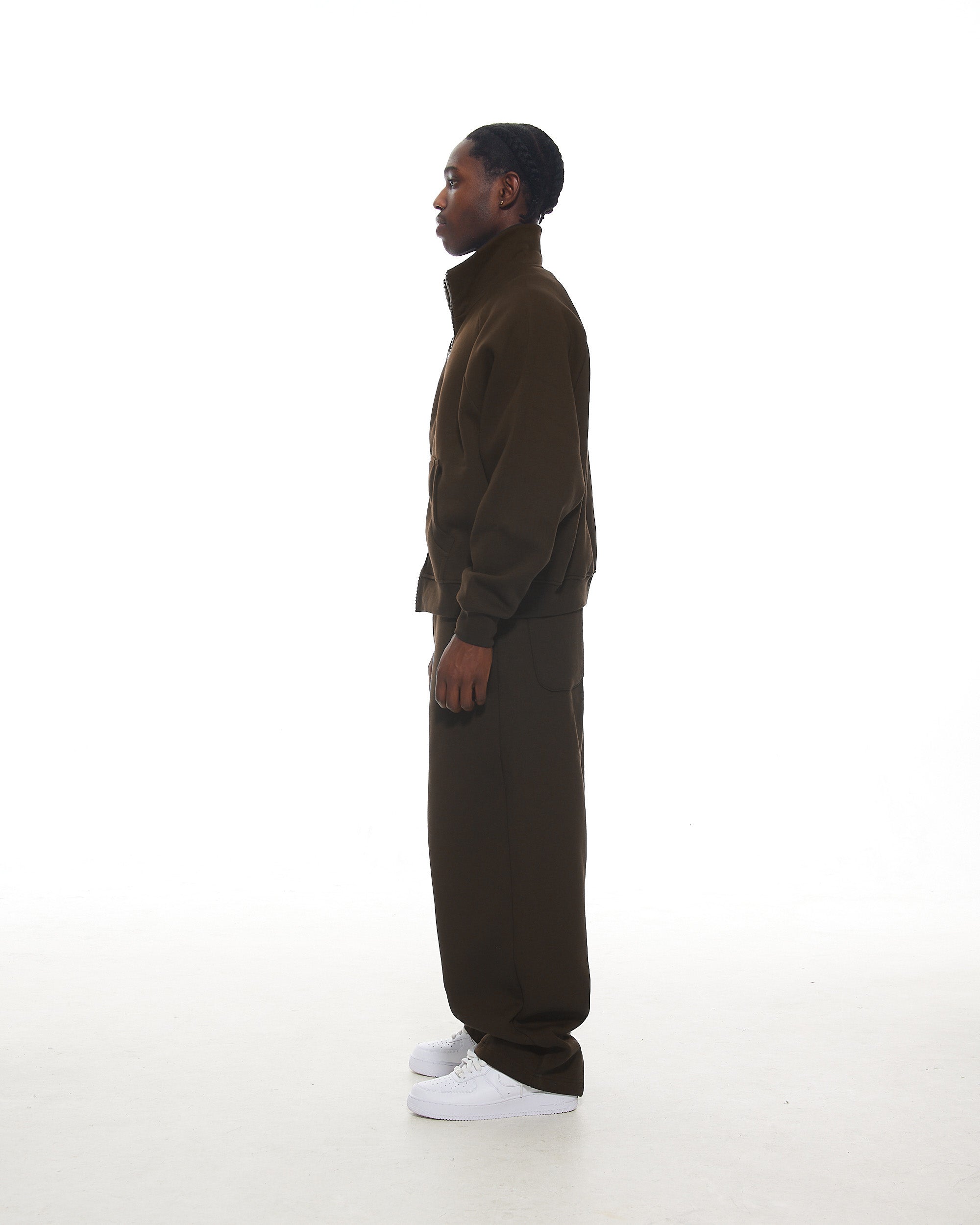 COZY TRACK JACKET - COFFEE - SWEATS EU