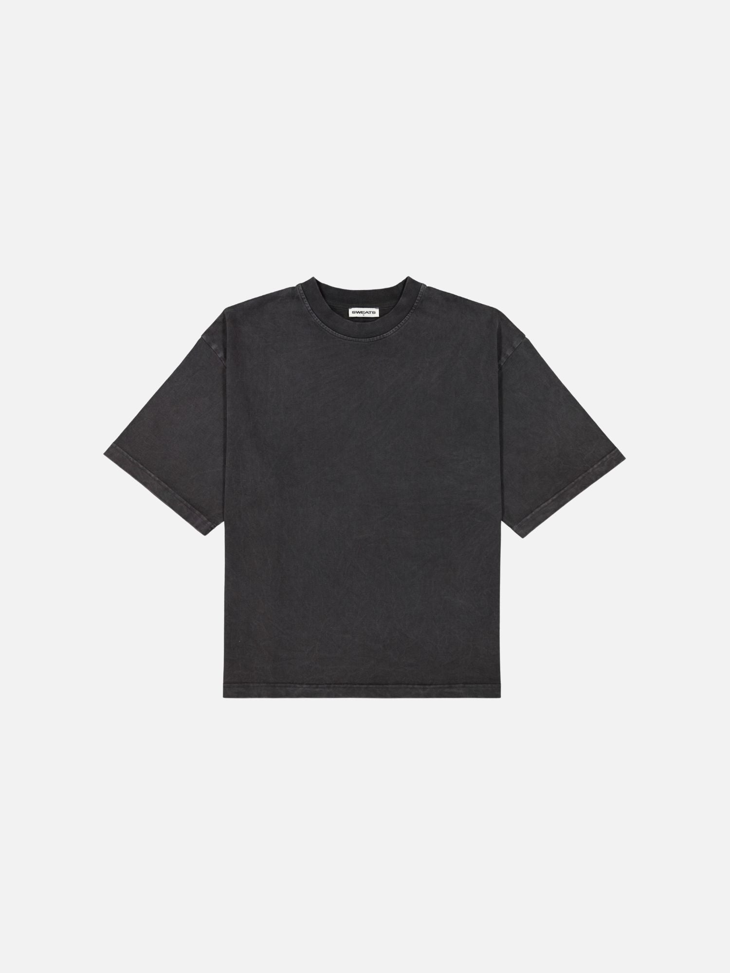 SIGNATURE BLANK T-SHIRT - WASHED BLACK - SWEATS EU