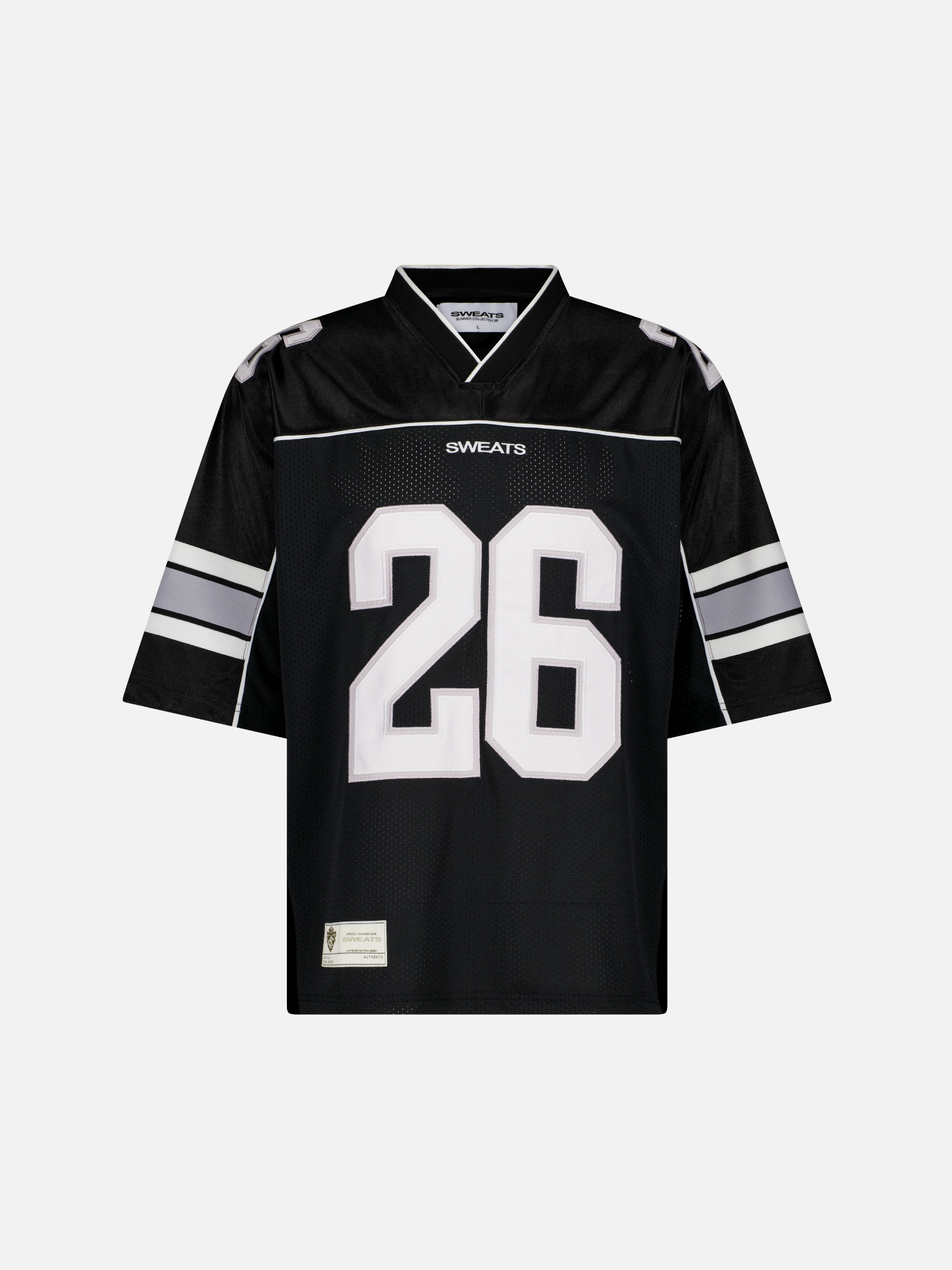 Black Signature Jersey from SWEATS EU showing front view with classic design and comfortable fit.