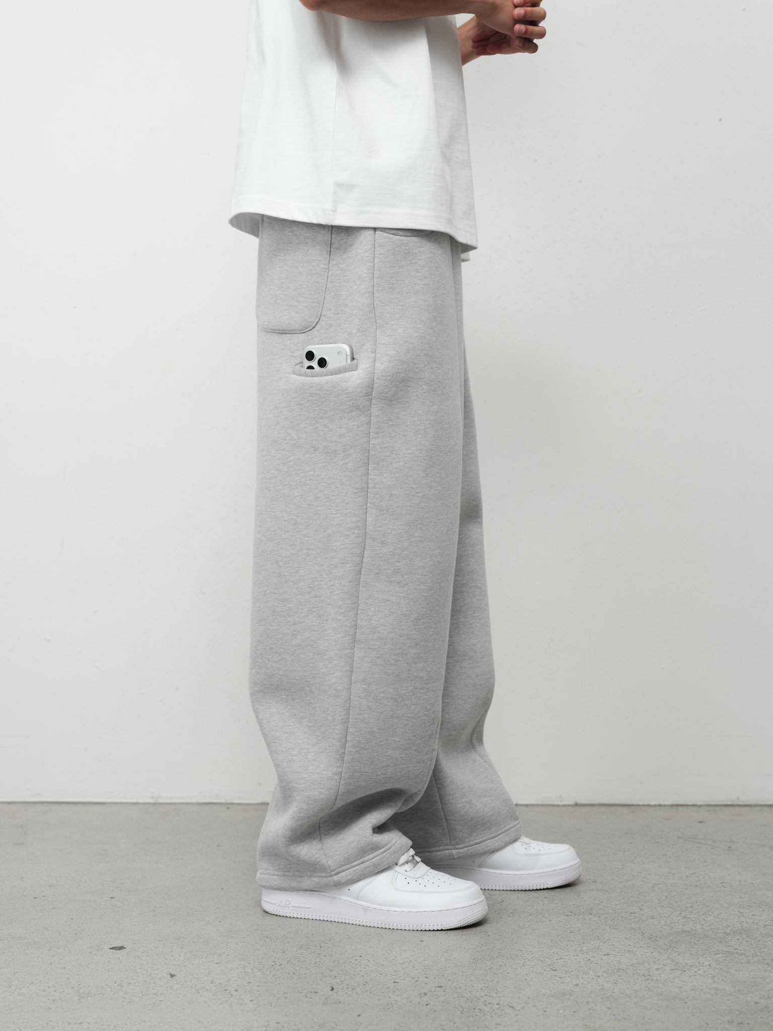 COZY STRAIGHT LEG SWEATS - GREY