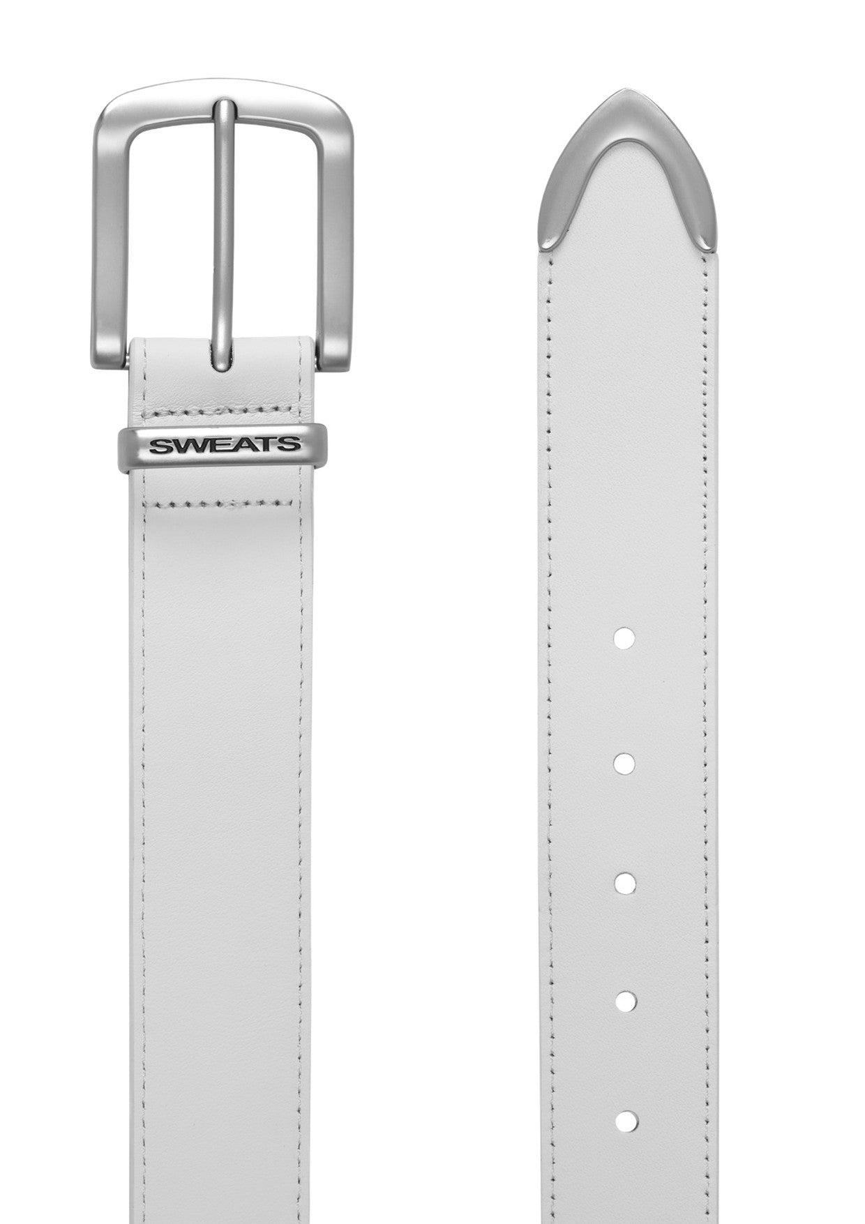 LEATHER BELT - WHITE - SWEATS EU