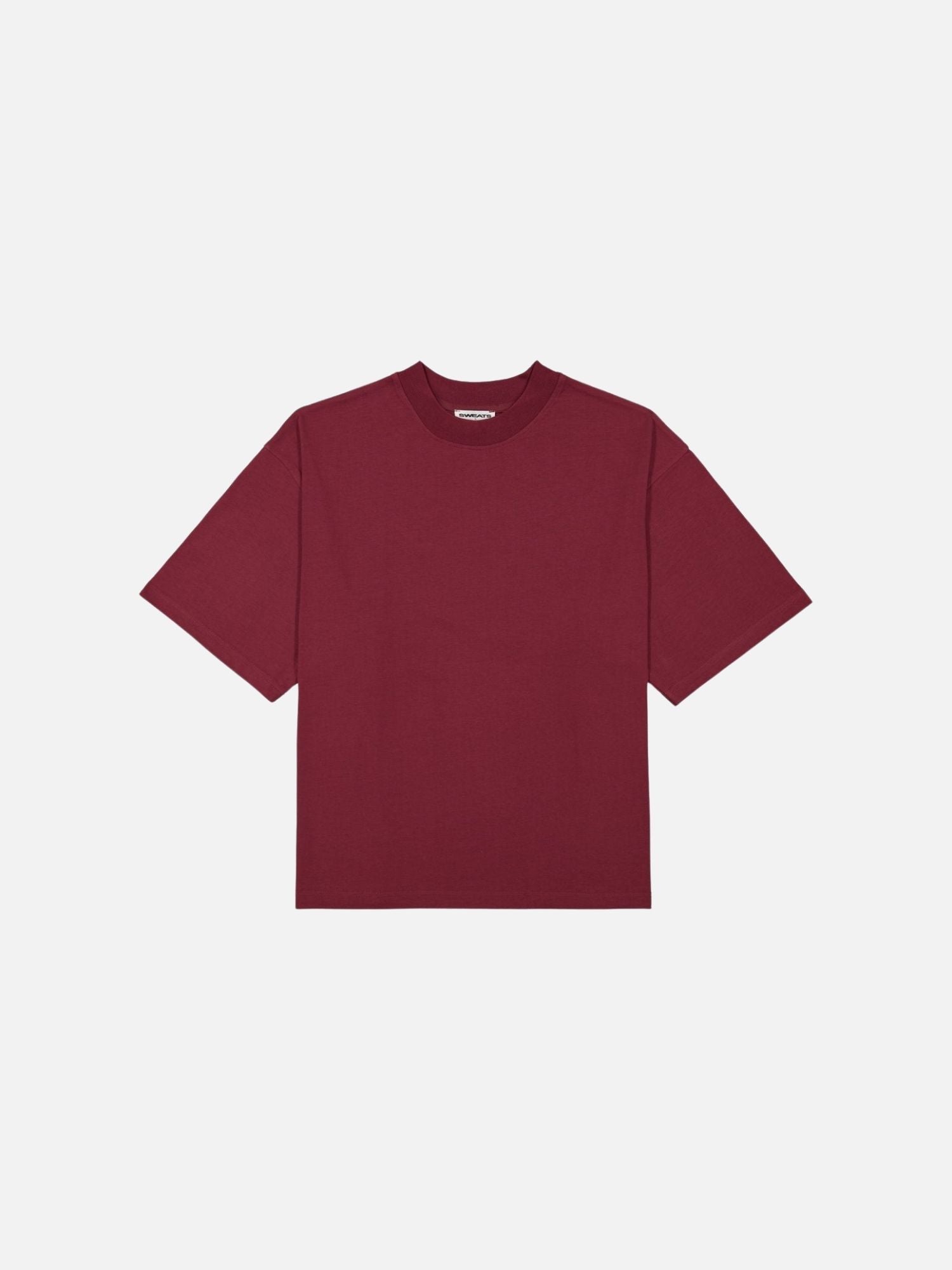 SIGNATURE BLANK T-SHIRT - BURGUNDY - SWEATS EU