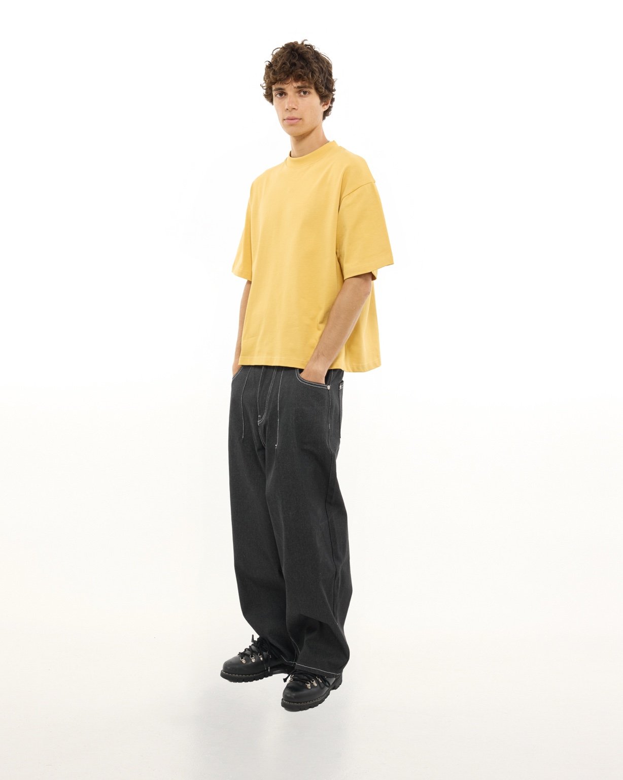 SIGNATURE BLANK T-SHIRT - YELLOW - SWEATS EU