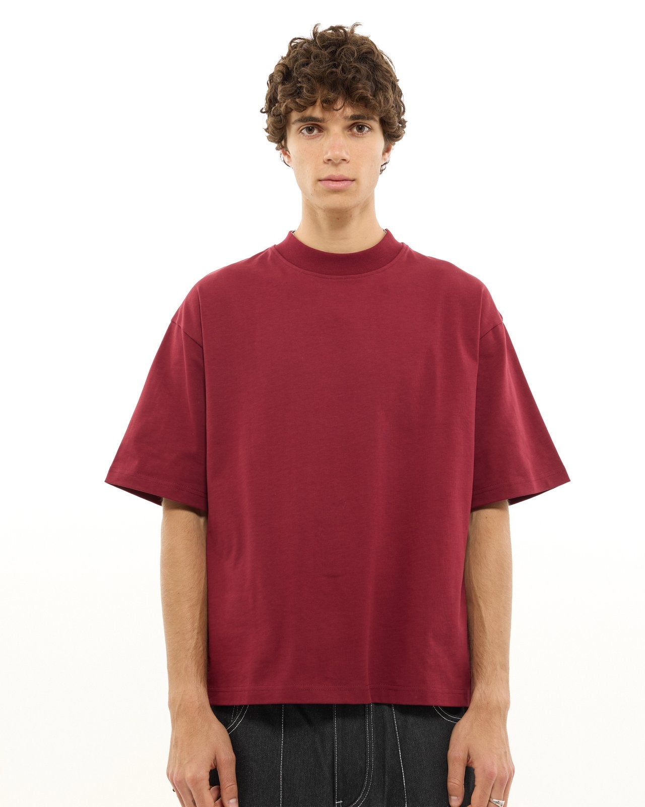 SIGNATURE BLANK T-SHIRT - BURGUNDY