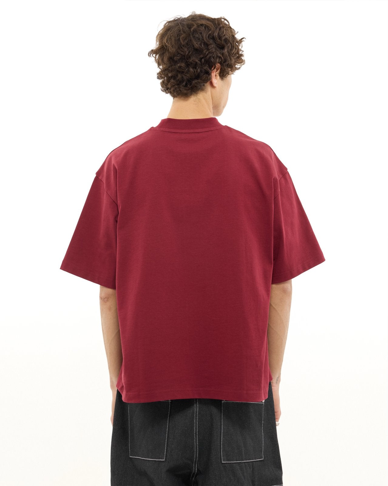SIGNATURE BLANK T-SHIRT - BURGUNDY - SWEATS EU