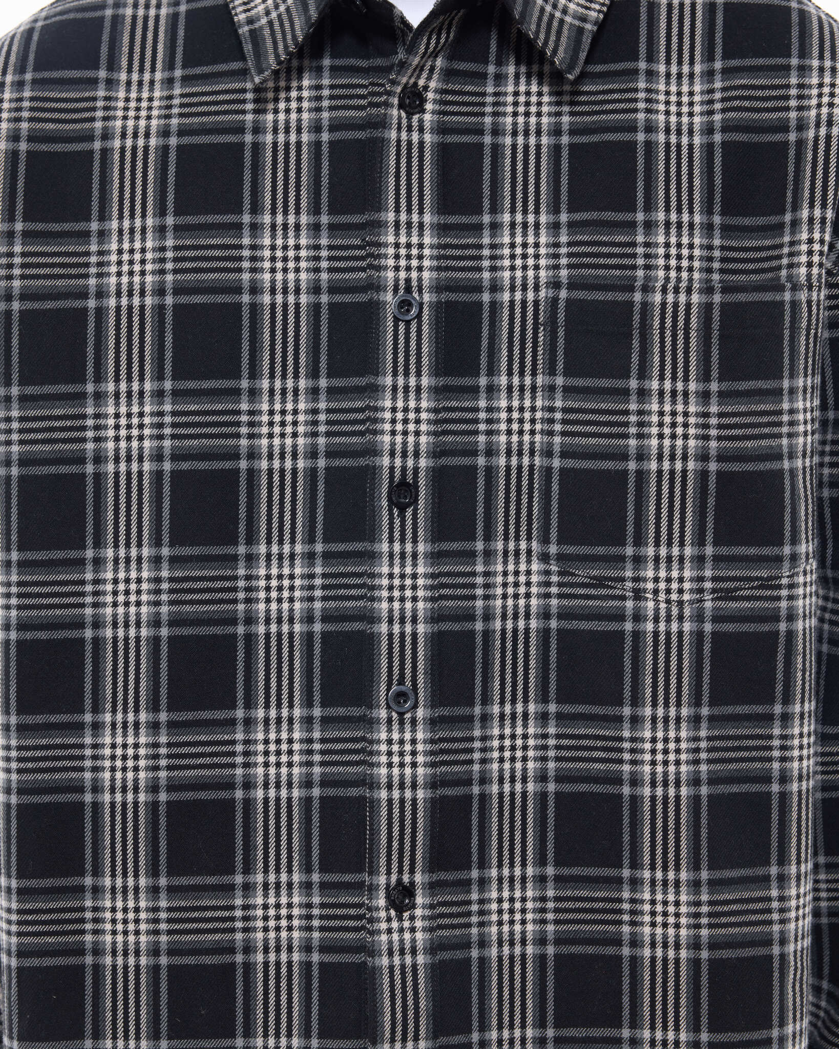 FLANNEL LS SHIRT - BLACK - SWEATS EU