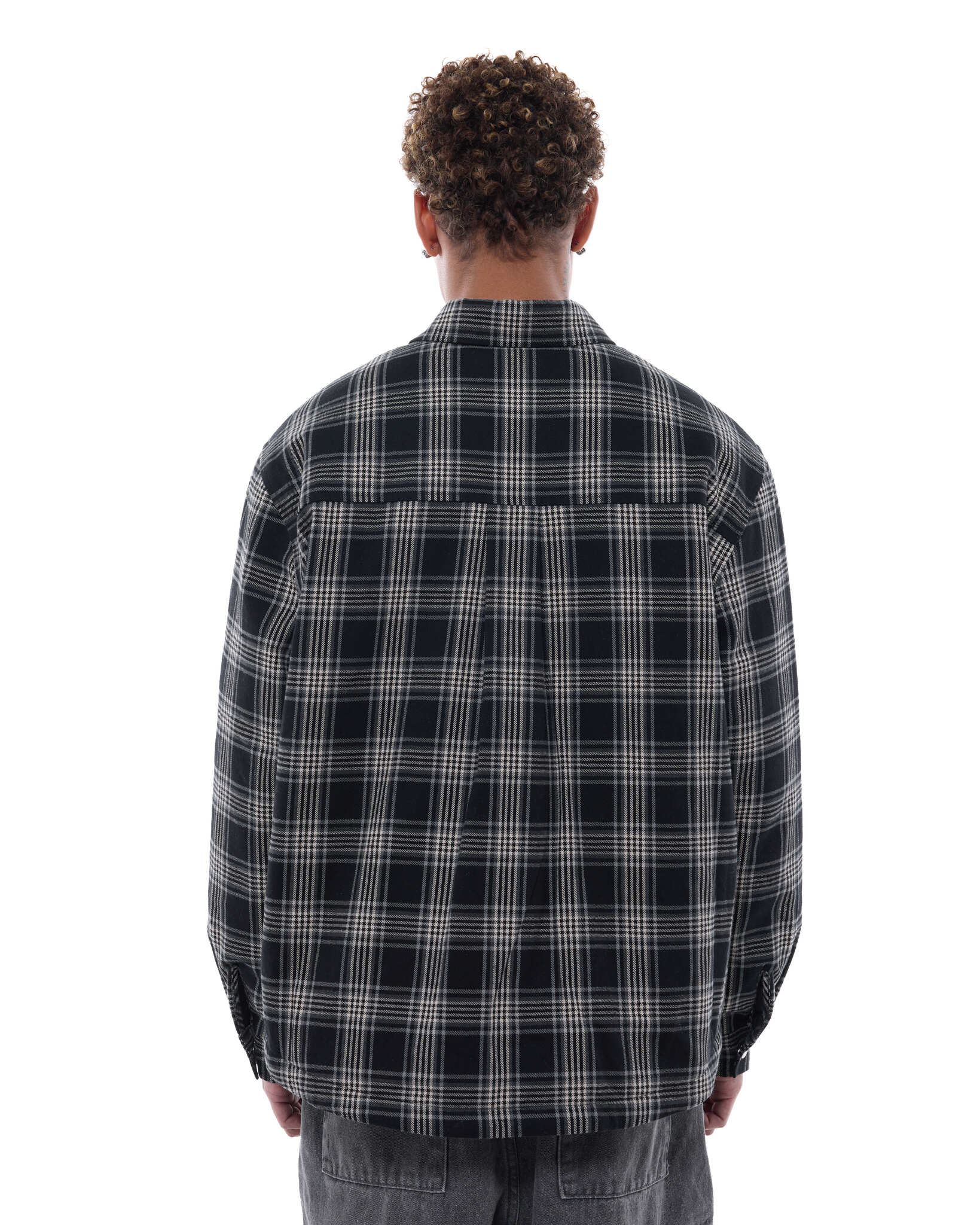 FLANNEL JACKET - BLACK - SWEATS EU