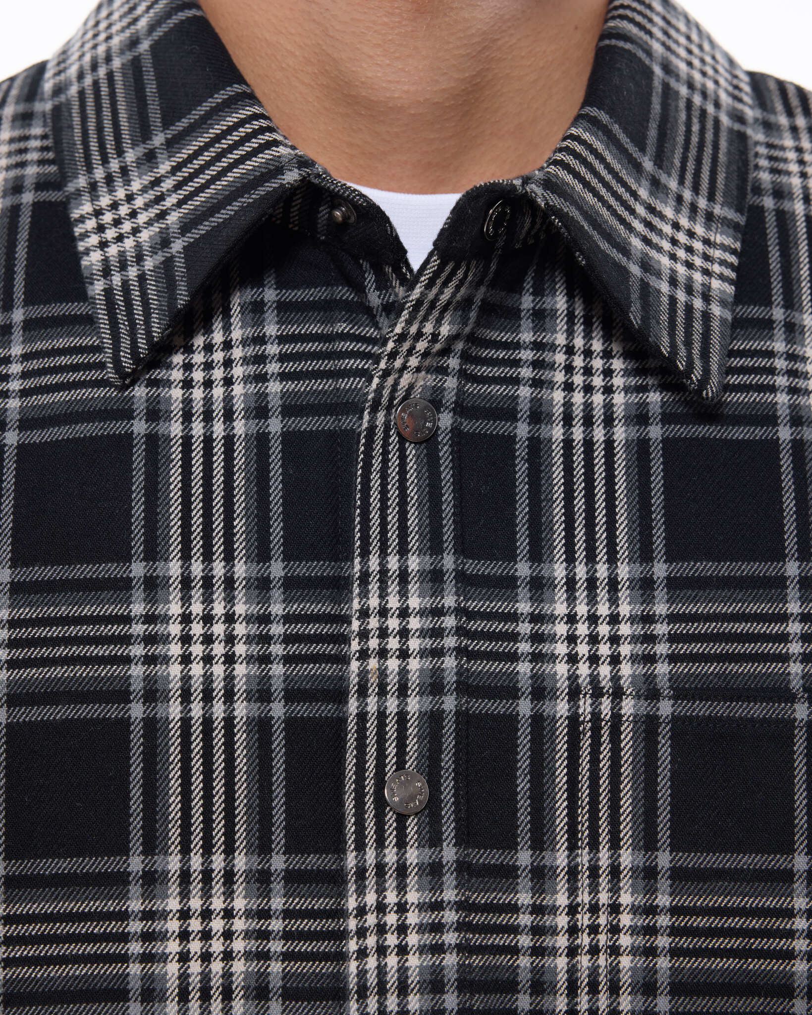 FLANNEL JACKET - BLACK - SWEATS EU