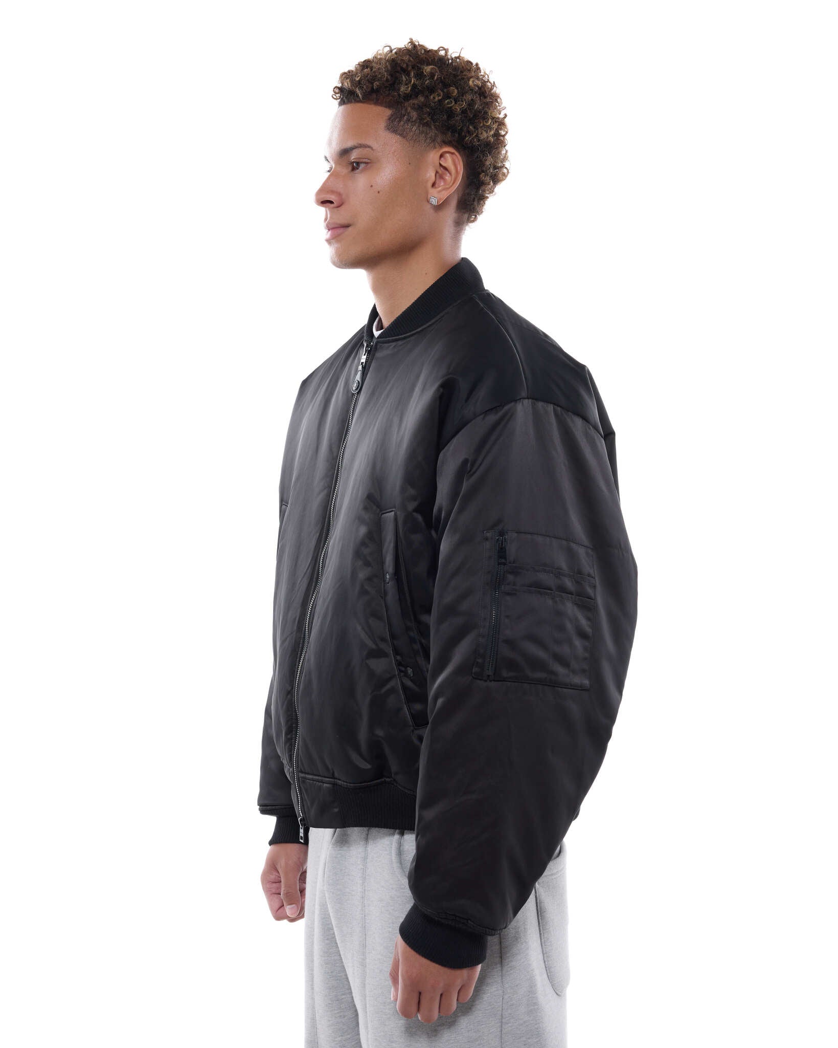 BOMBER JACKET - BLACK - SWEATS EU