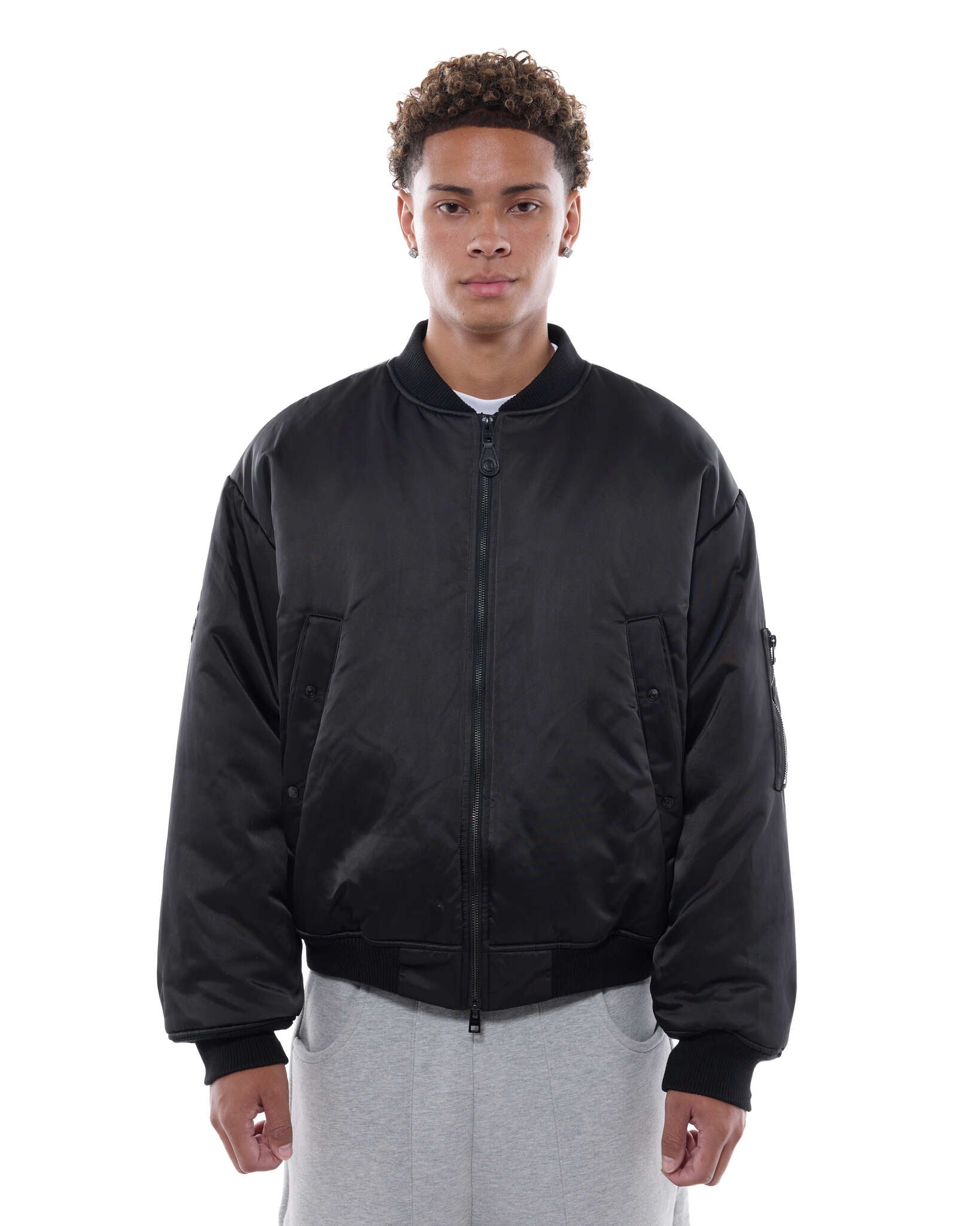BOMBER JACKET - BLACK - SWEATS EU