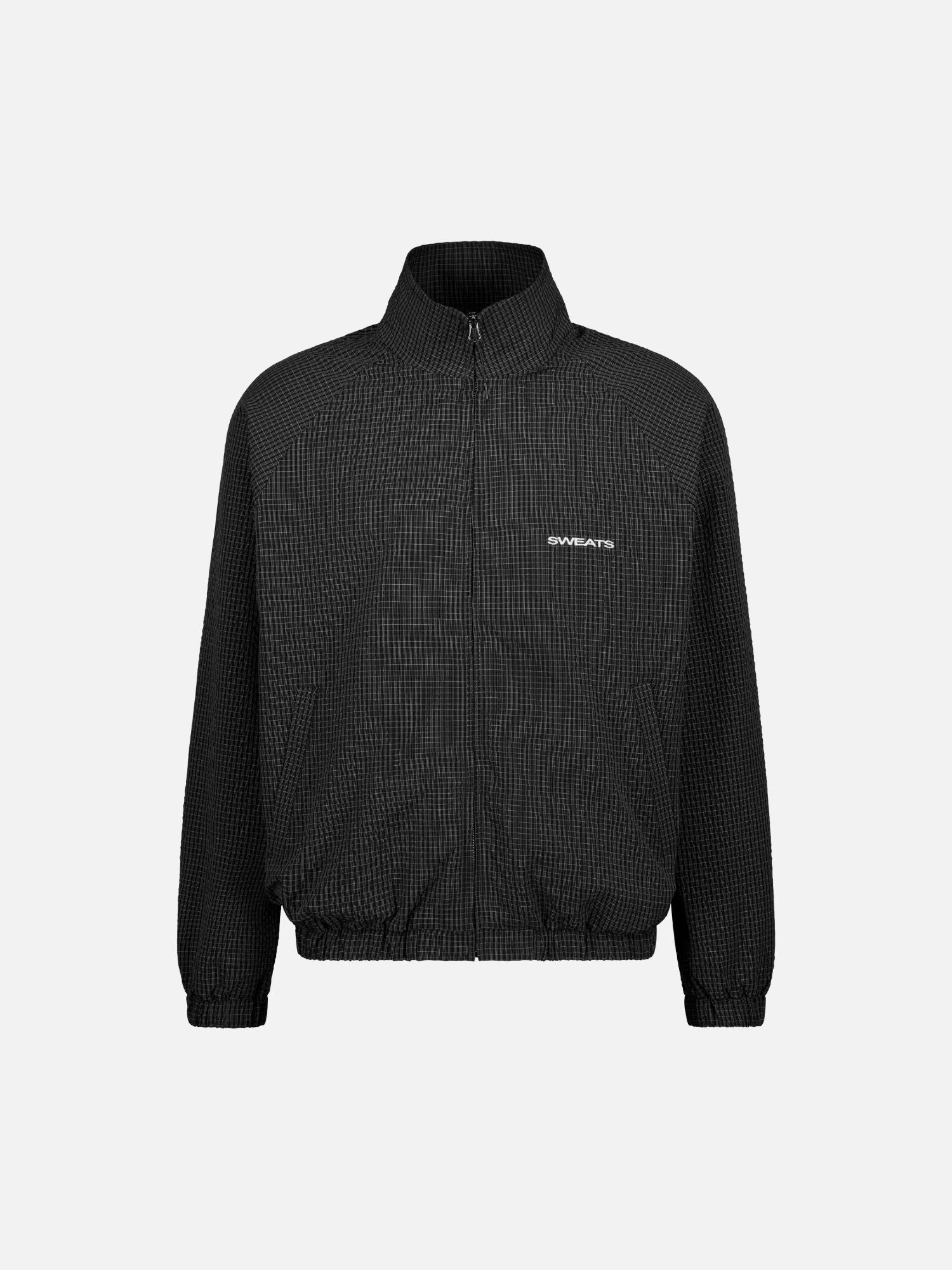 CHECKERED TRACK JACKET - BLACK/WHITE - SWEATS EU