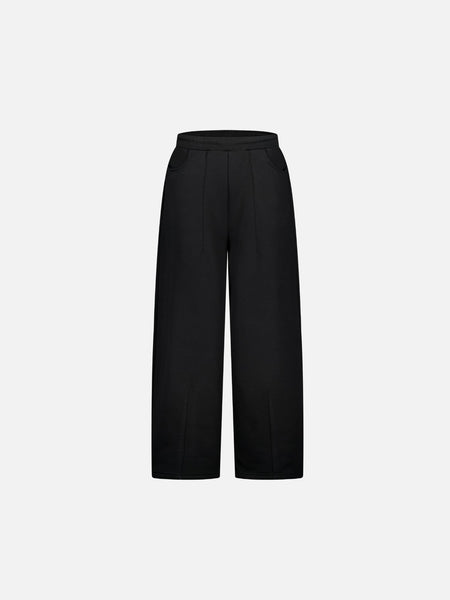 COZY STRAIGHT LEG SWEATS - BLACK