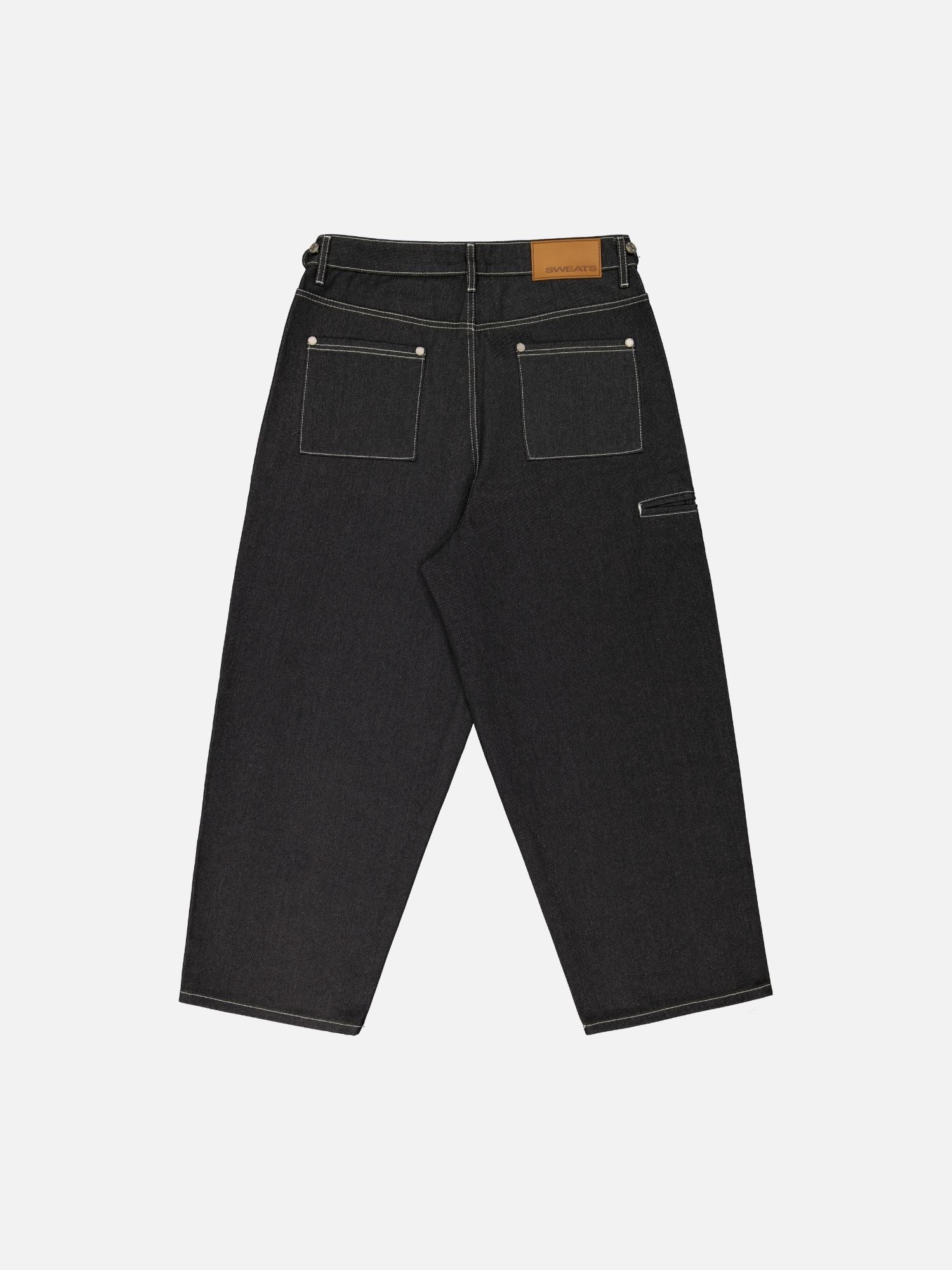 DENIM BAGGY JEANS - BLACK - SWEATS EU