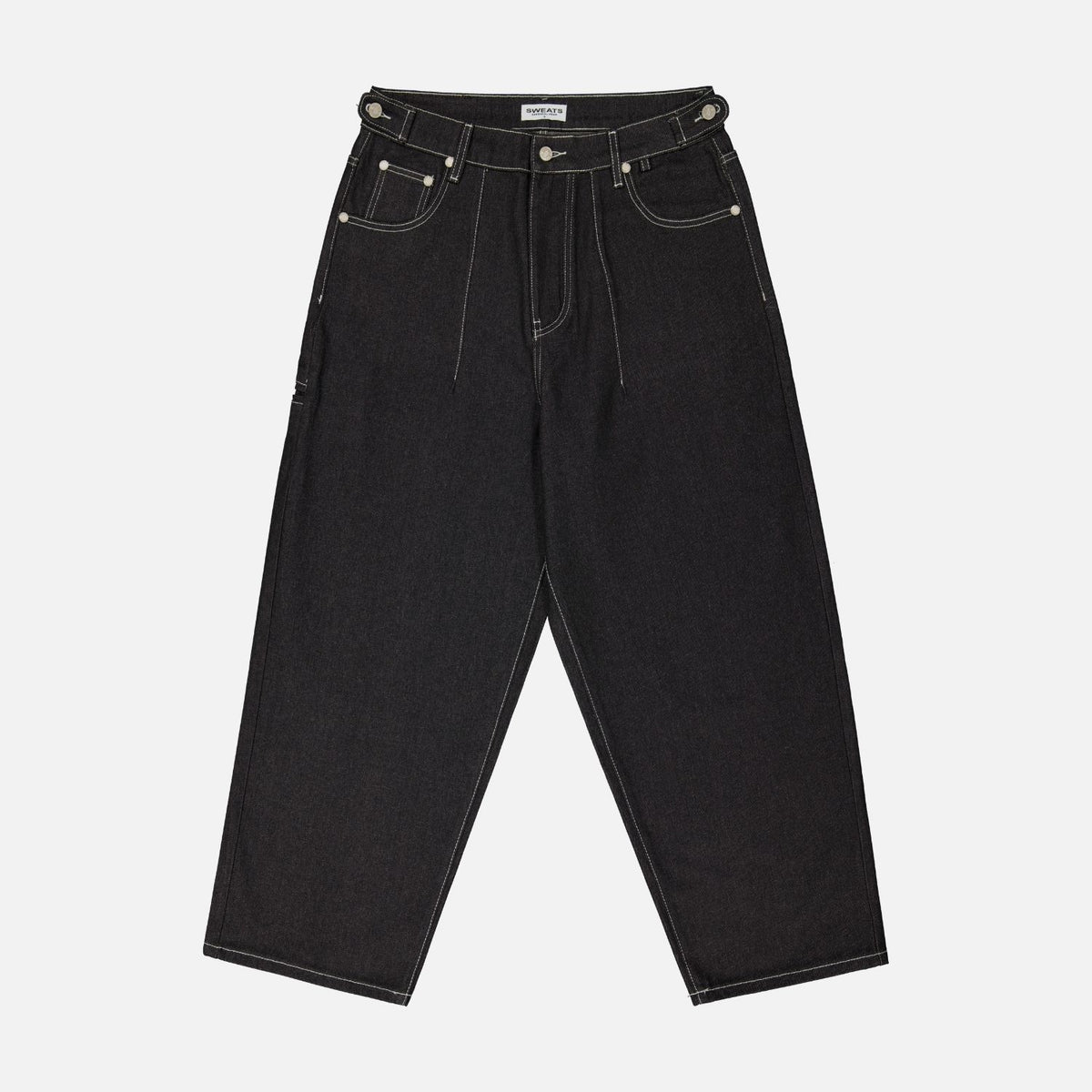 DENIM BAGGY JEANS - BLACK