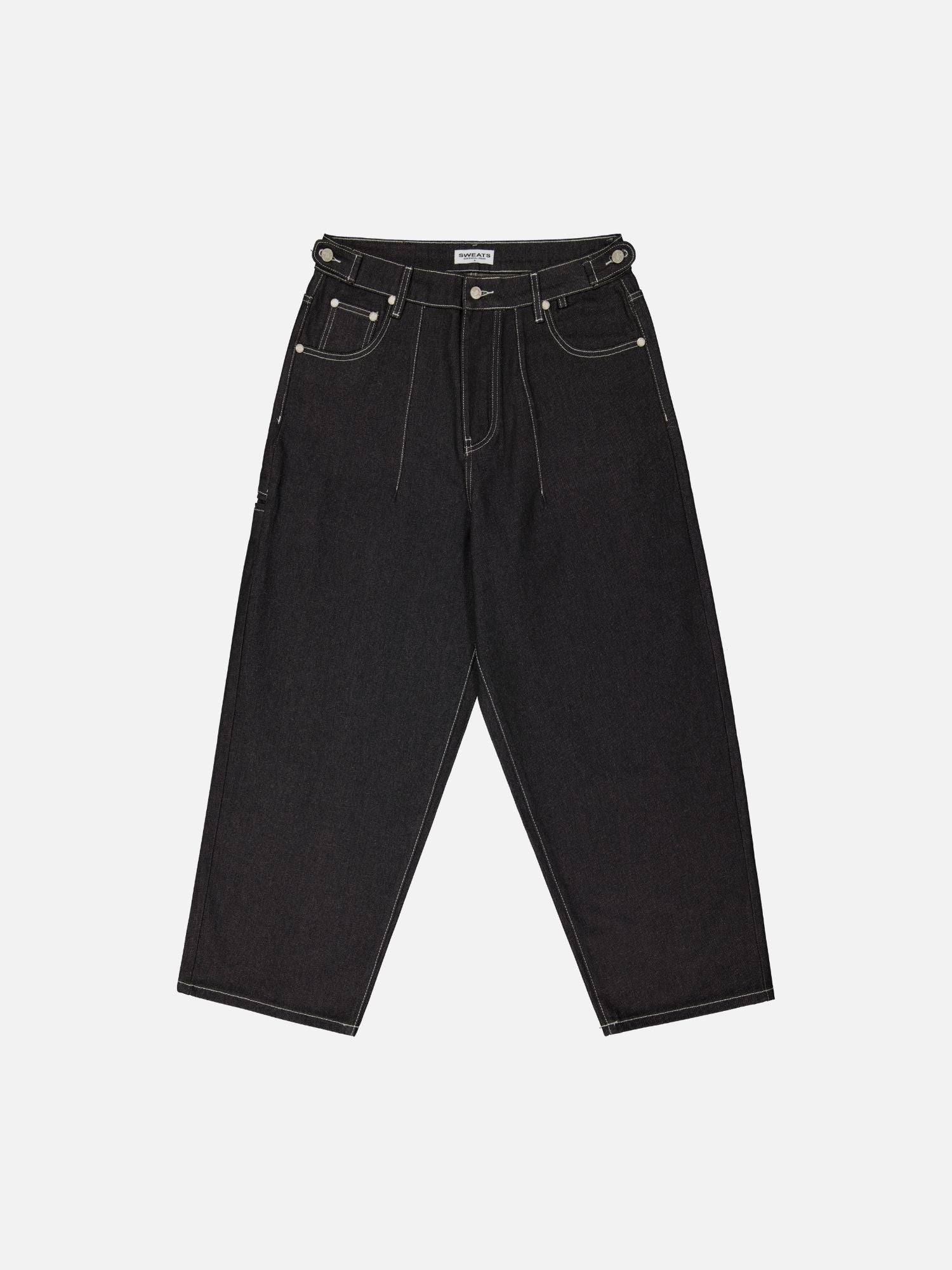 DENIM BAGGY JEANS - BLACK - SWEATS EU