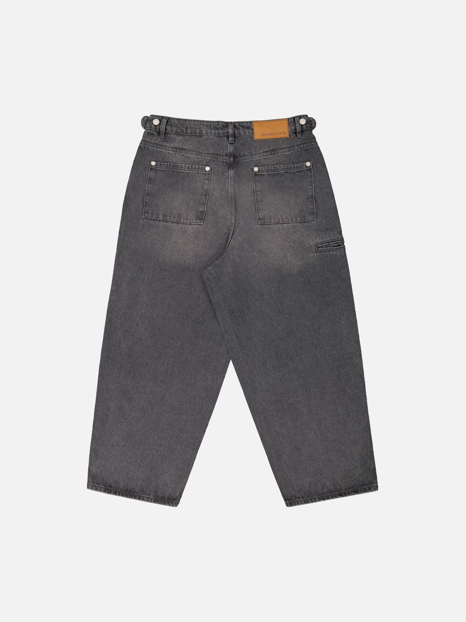DENIM BAGGY JEANS - WASHED BLACK - SWEATS EU