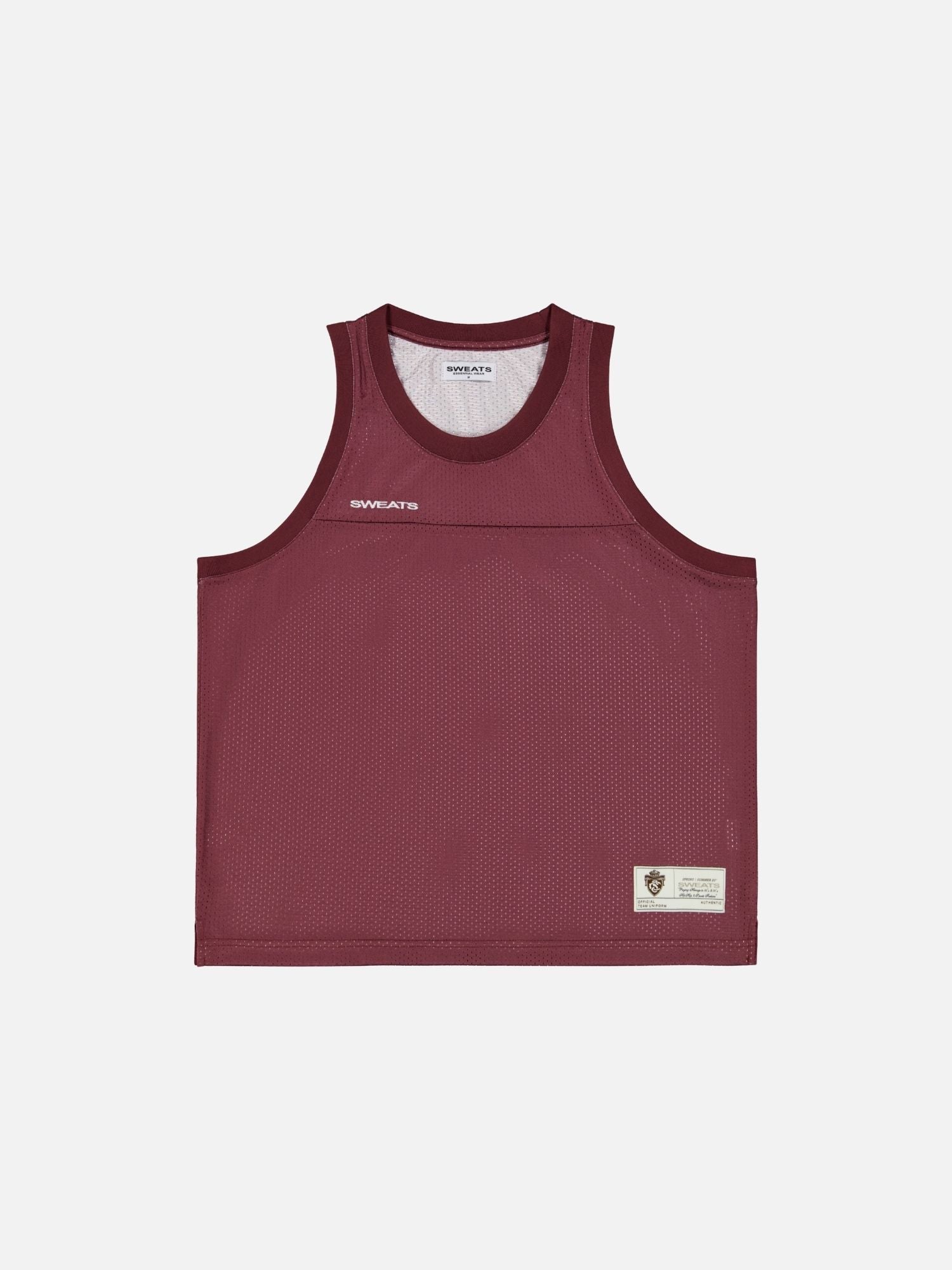 MESH SINGLET - BURGUNDY - SWEATS EU