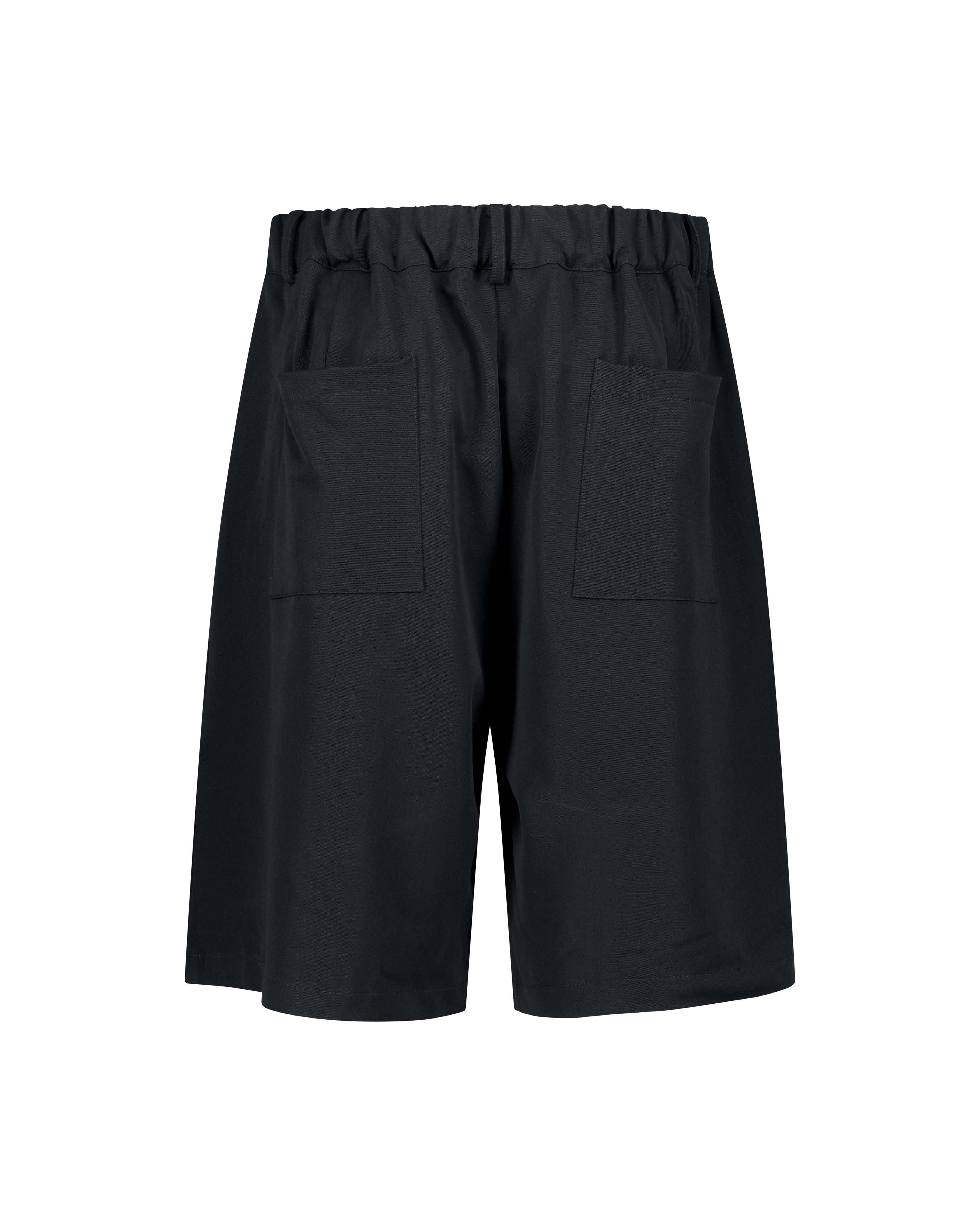 PLEATED SHORT - NAVY