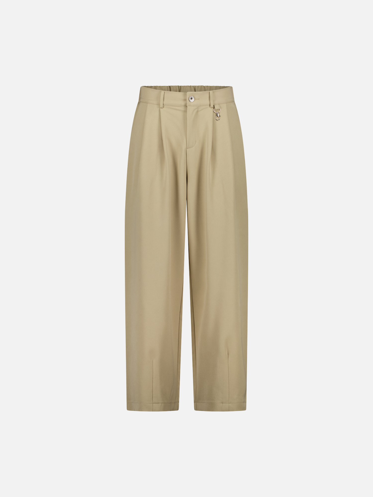 Sweats EU pleated sand-colored pants displayed from the front, showcasing the stylish design and tailored fit.