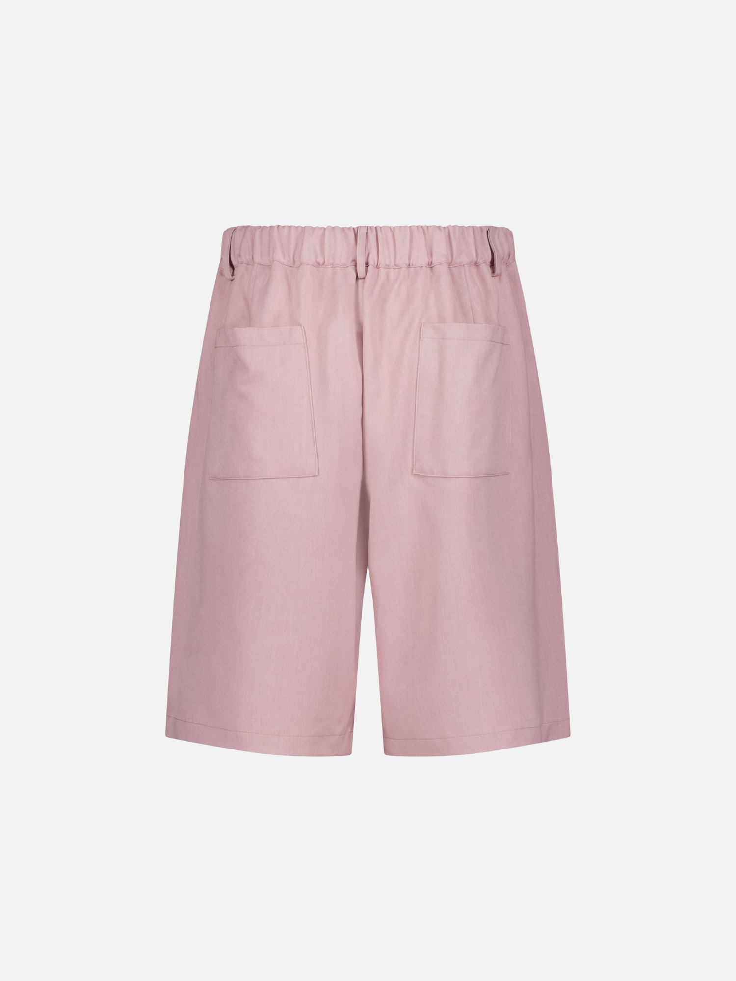 Pink pleated shorts from Sweats EU, showing the back view with pleats and comfortable fabric.