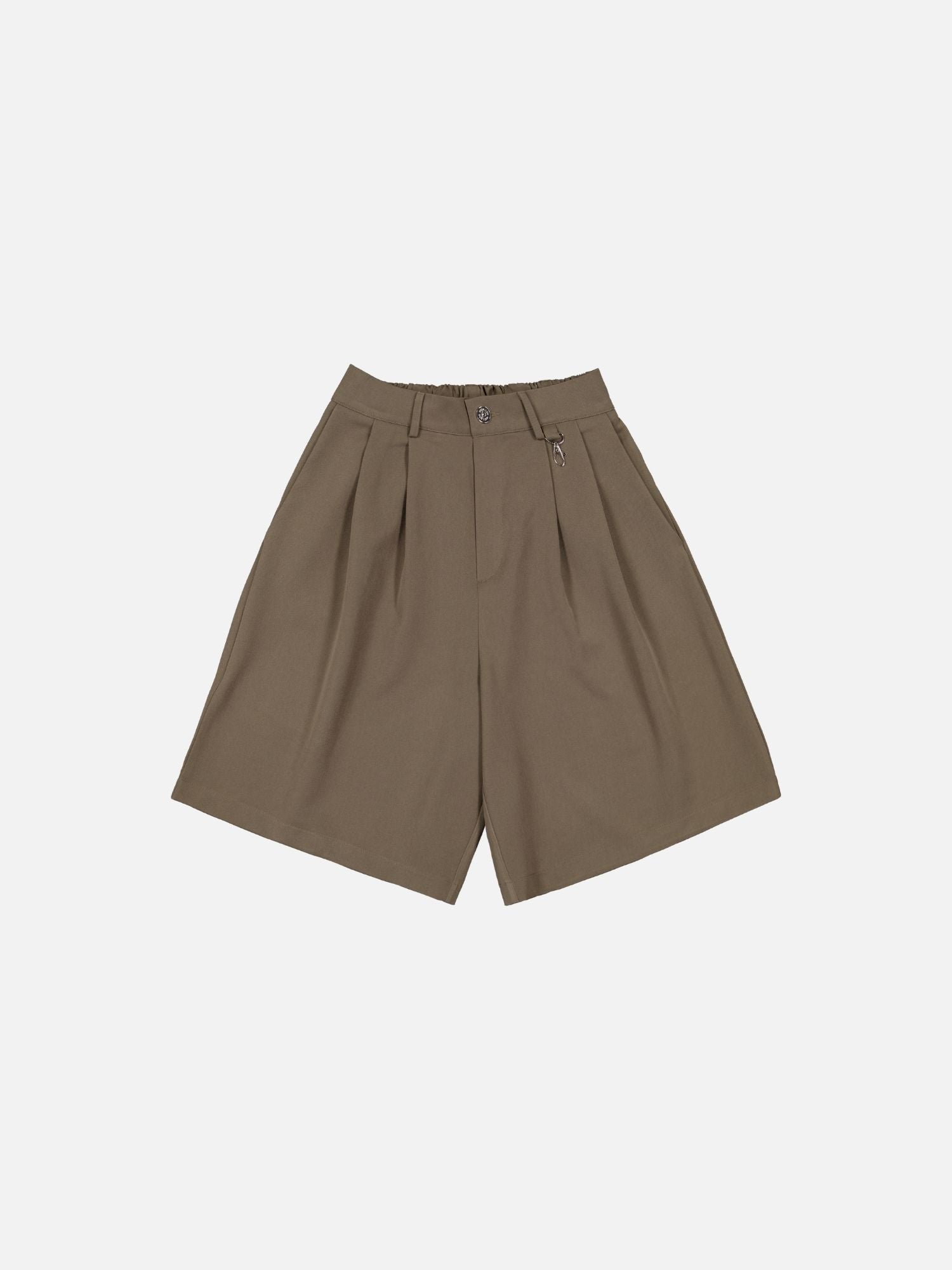 PLEATED SHORT - BROWN - SWEATS EU