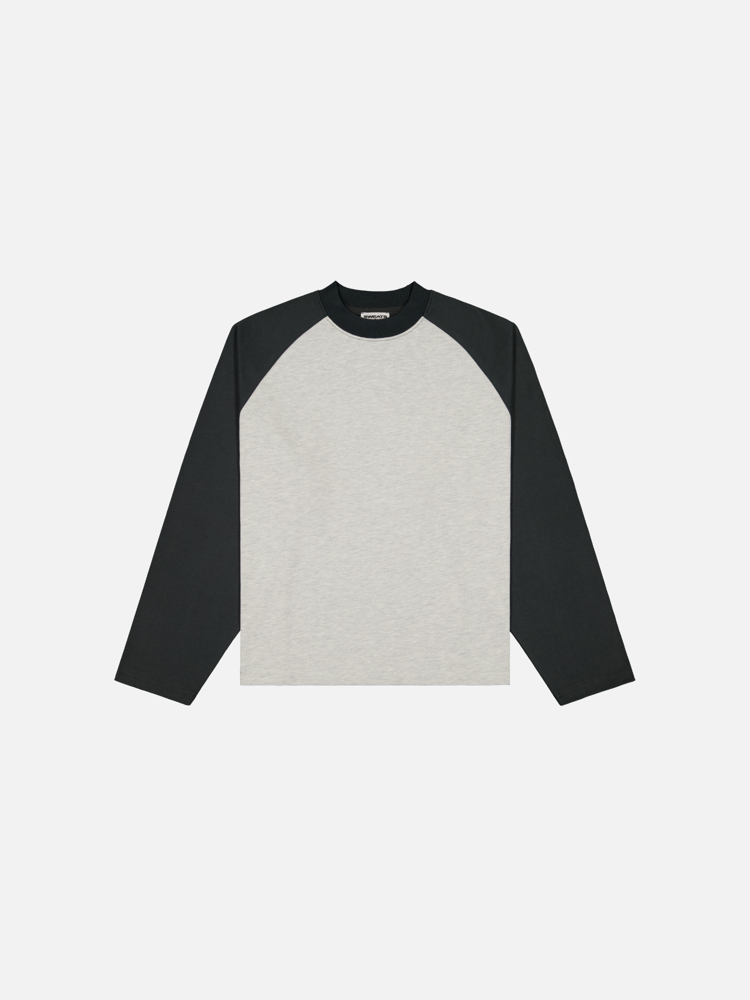 SWEATS EU raglan long-sleeve T-shirt in Arctic and Granite colors with contrasting sleeves and casual fit.