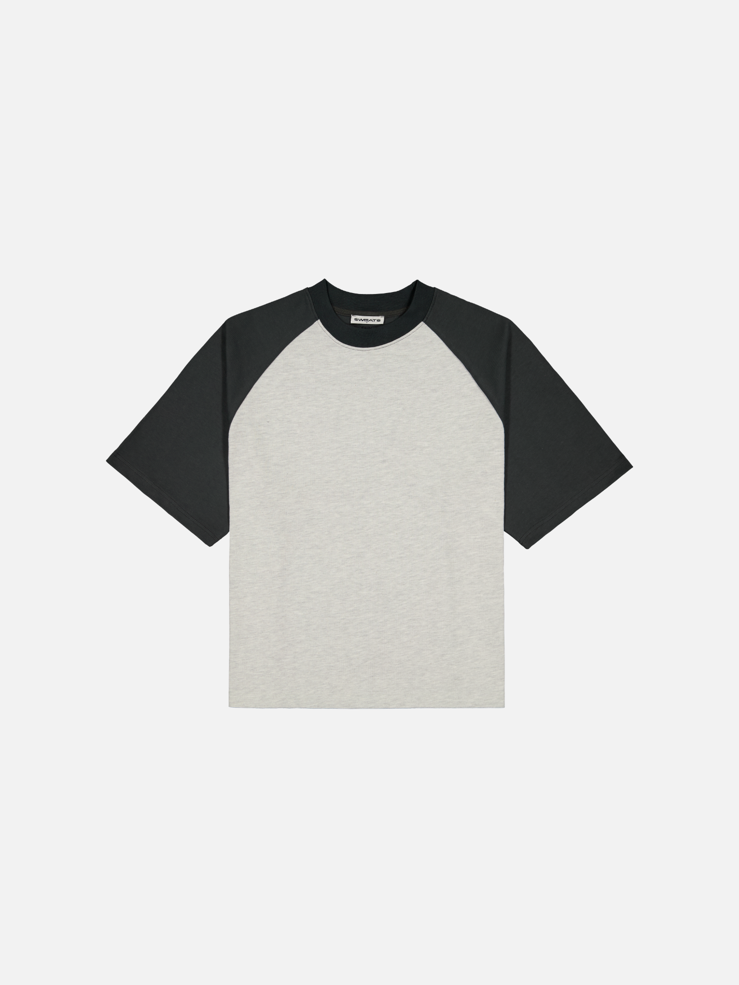 SWEATS EU raglan short sleeve T-shirt in Arctic and granite color with contrasting sleeves and casual fit.