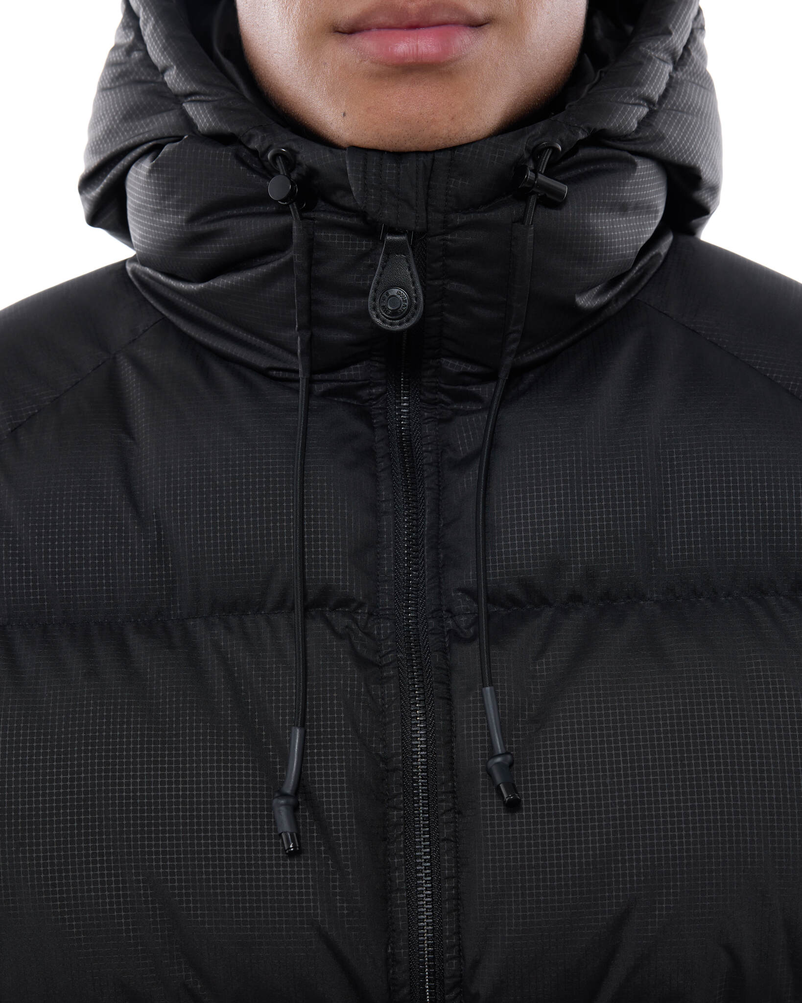HOODED PUFFER JACKET - BLACK - SWEATS EU