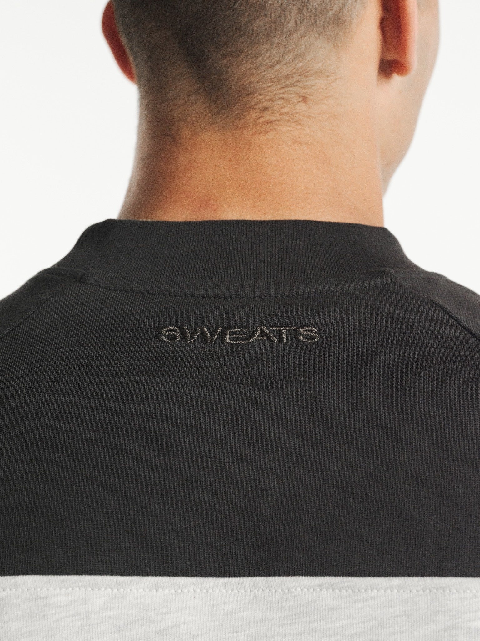SWEATS EU raglan short sleeve T-shirt in arctic and granite color, featuring a casual fit and soft fabric for everyday wear.