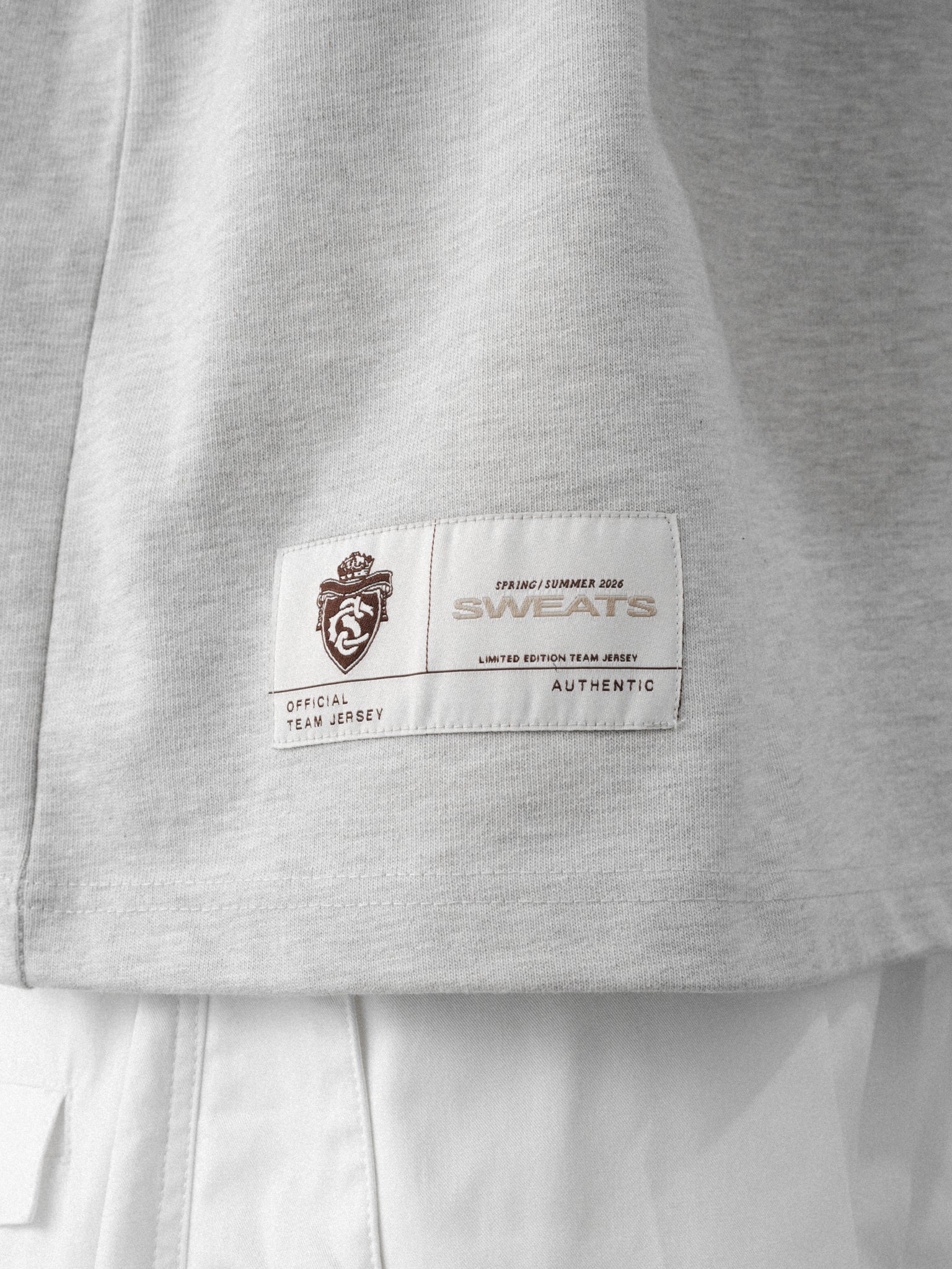 Long-sleeve jersey T-shirt from Sweats EU in Arctic blue, shown on a neutral background with a casual fit.