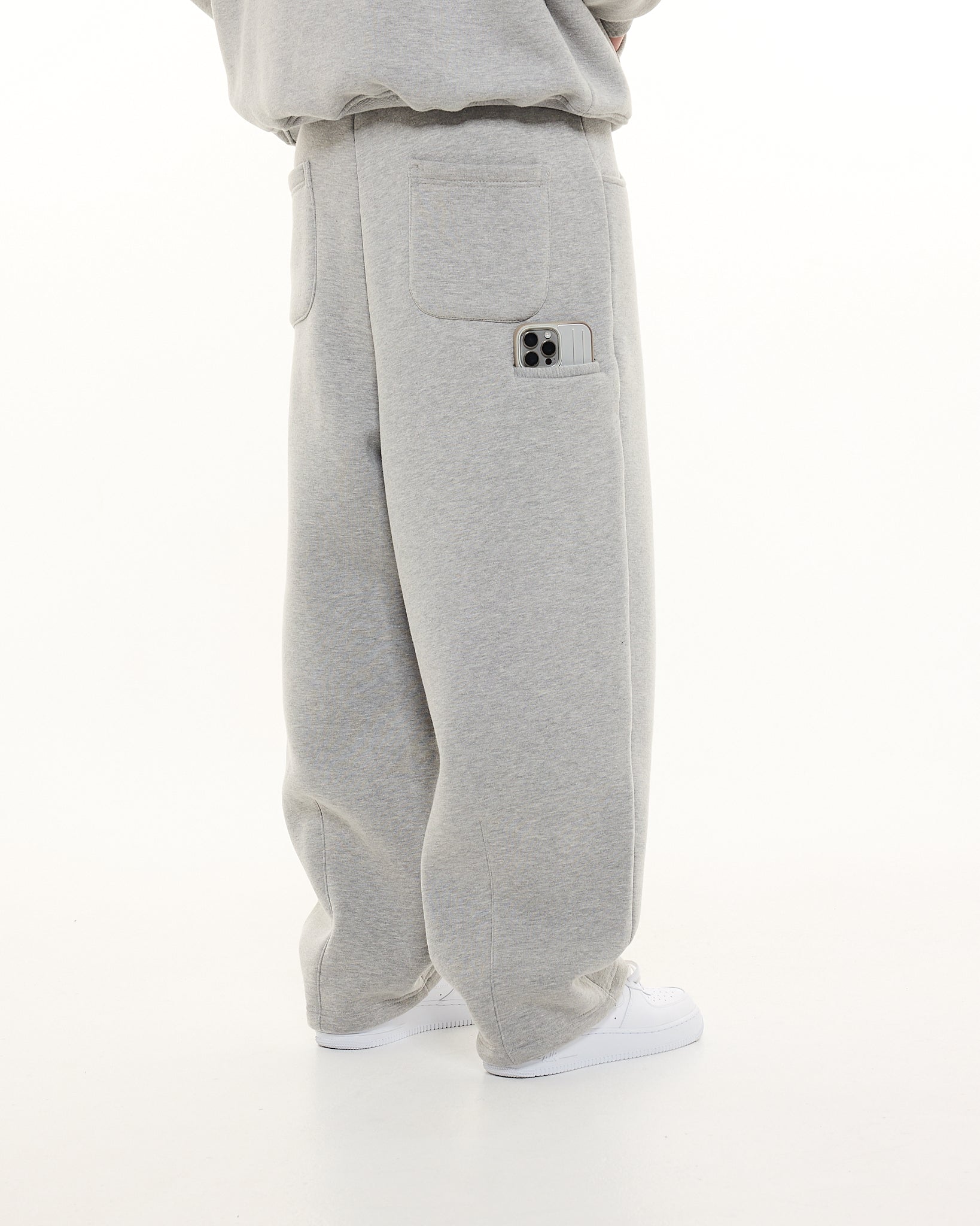 COZY STRAIGHT LEG SWEATS - GREY - SWEATS EU