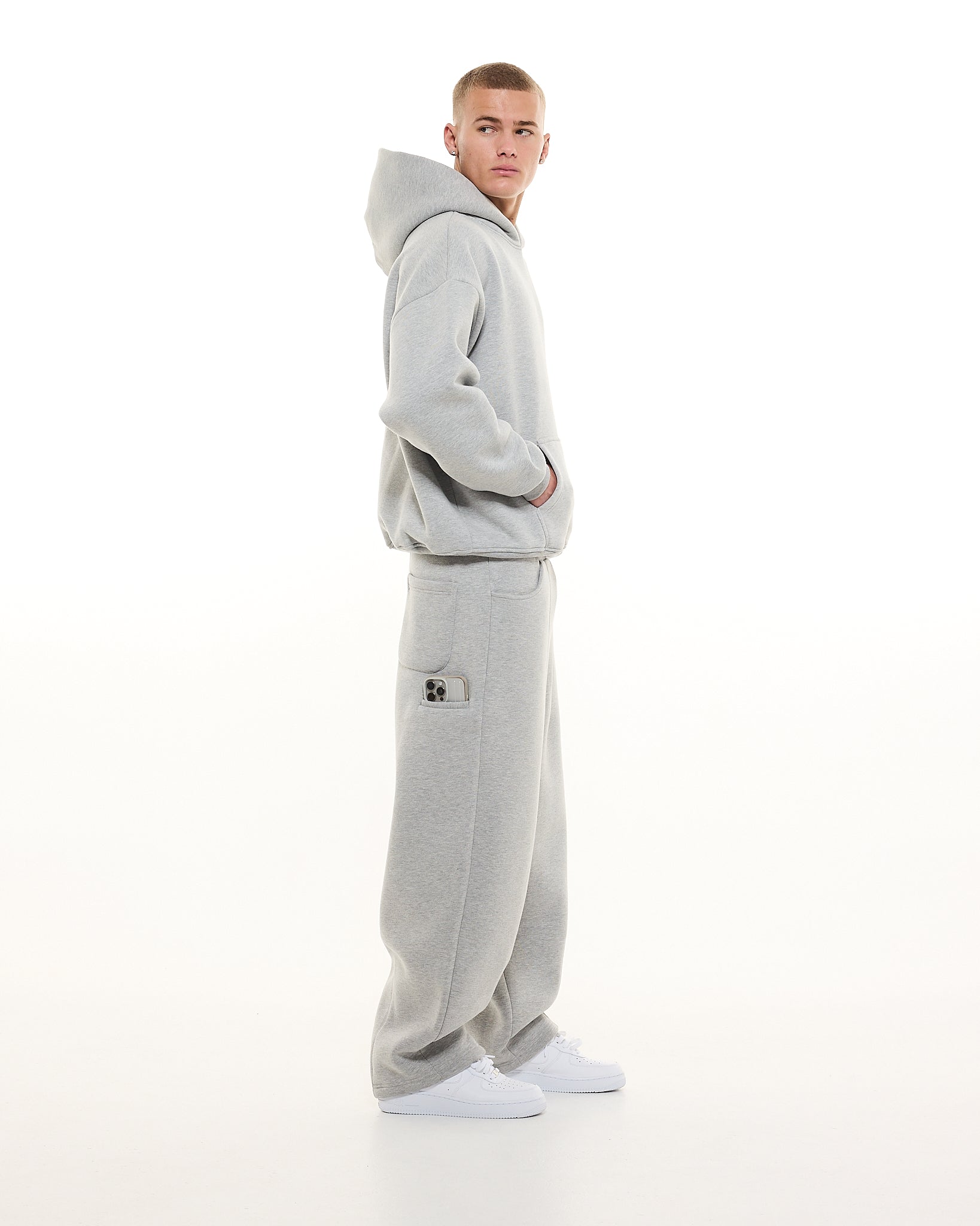 COZY STRAIGHT LEG SWEATS - GREY - SWEATS EU