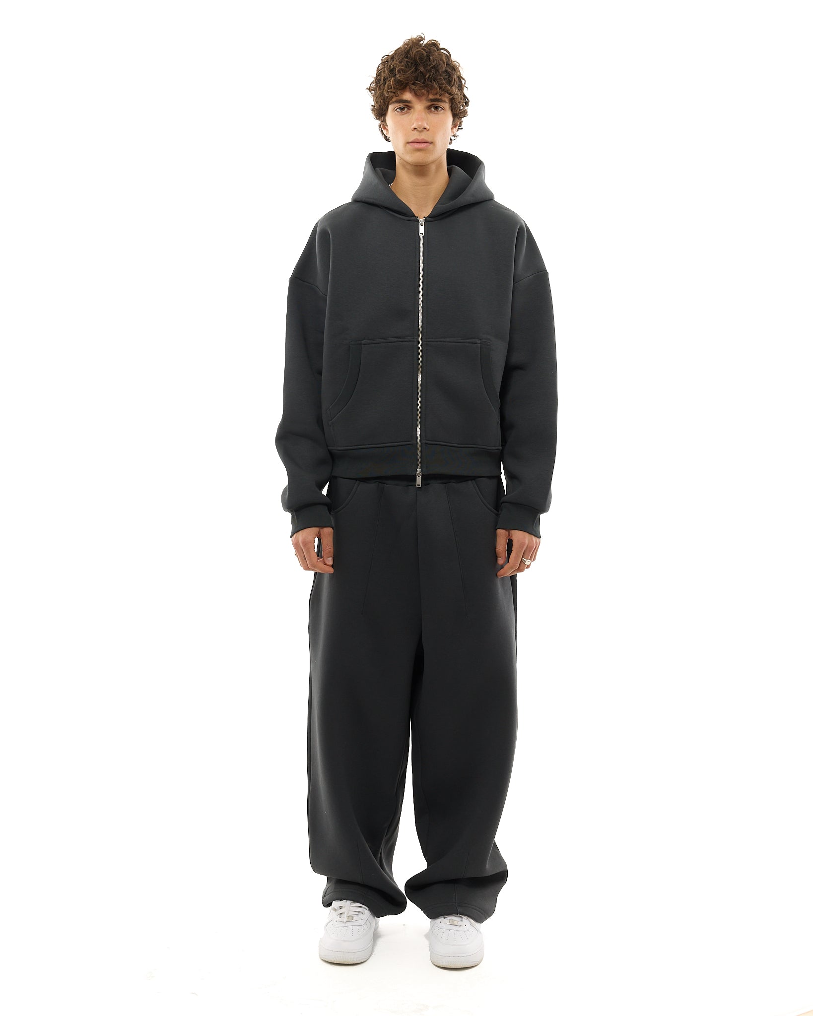 COZY ZIP UP - GRANITE - SWEATS EU