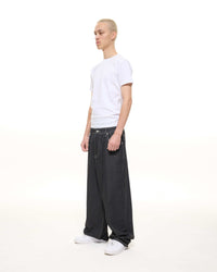 DENIM BAGGY JEANS - BLACK