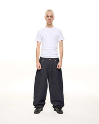 DENIM BAGGY JEANS - INDIGO